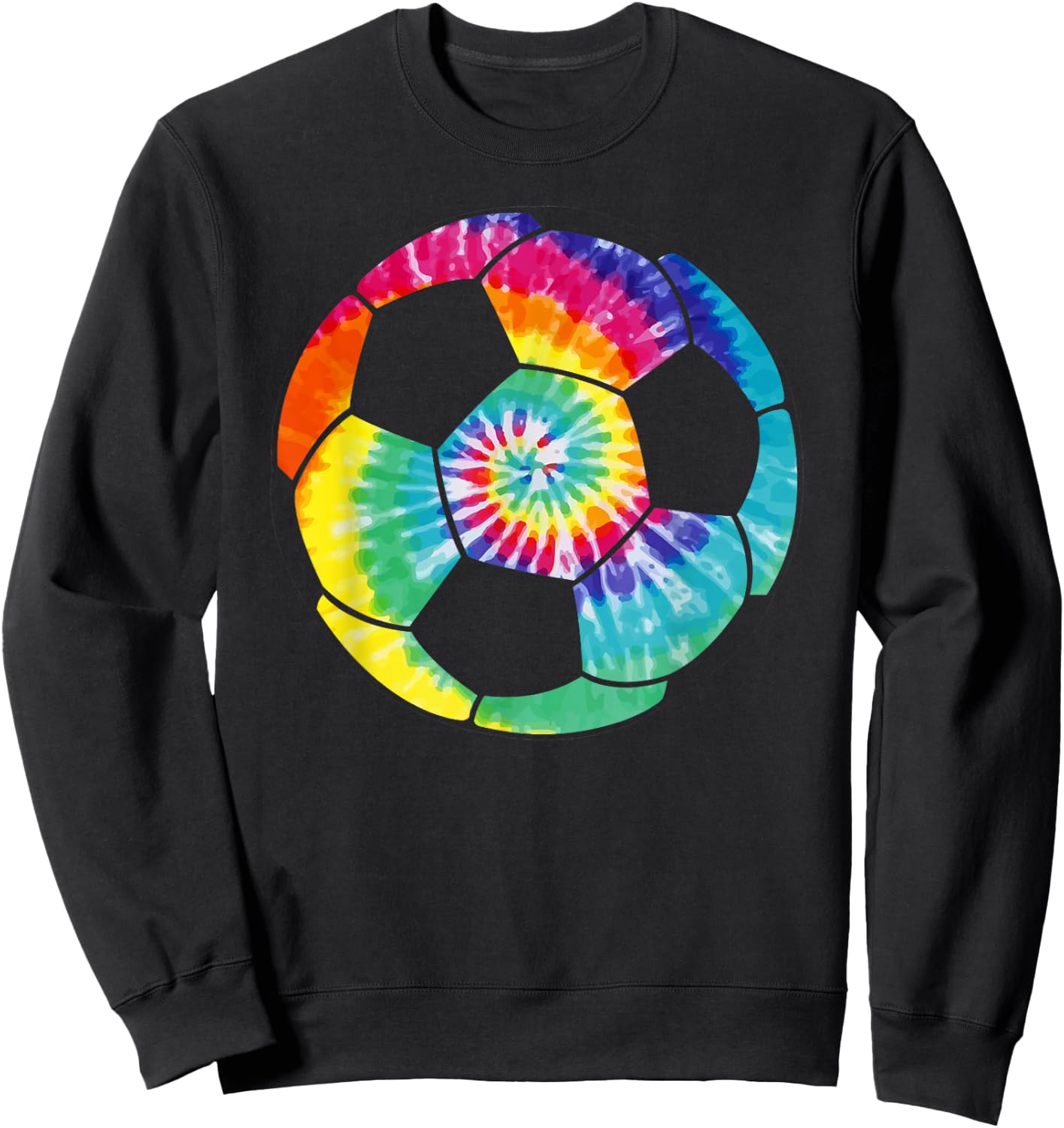 Soccer Tie Dye Rainbow Gift Sweatshirt - Sweatshirt | Black
