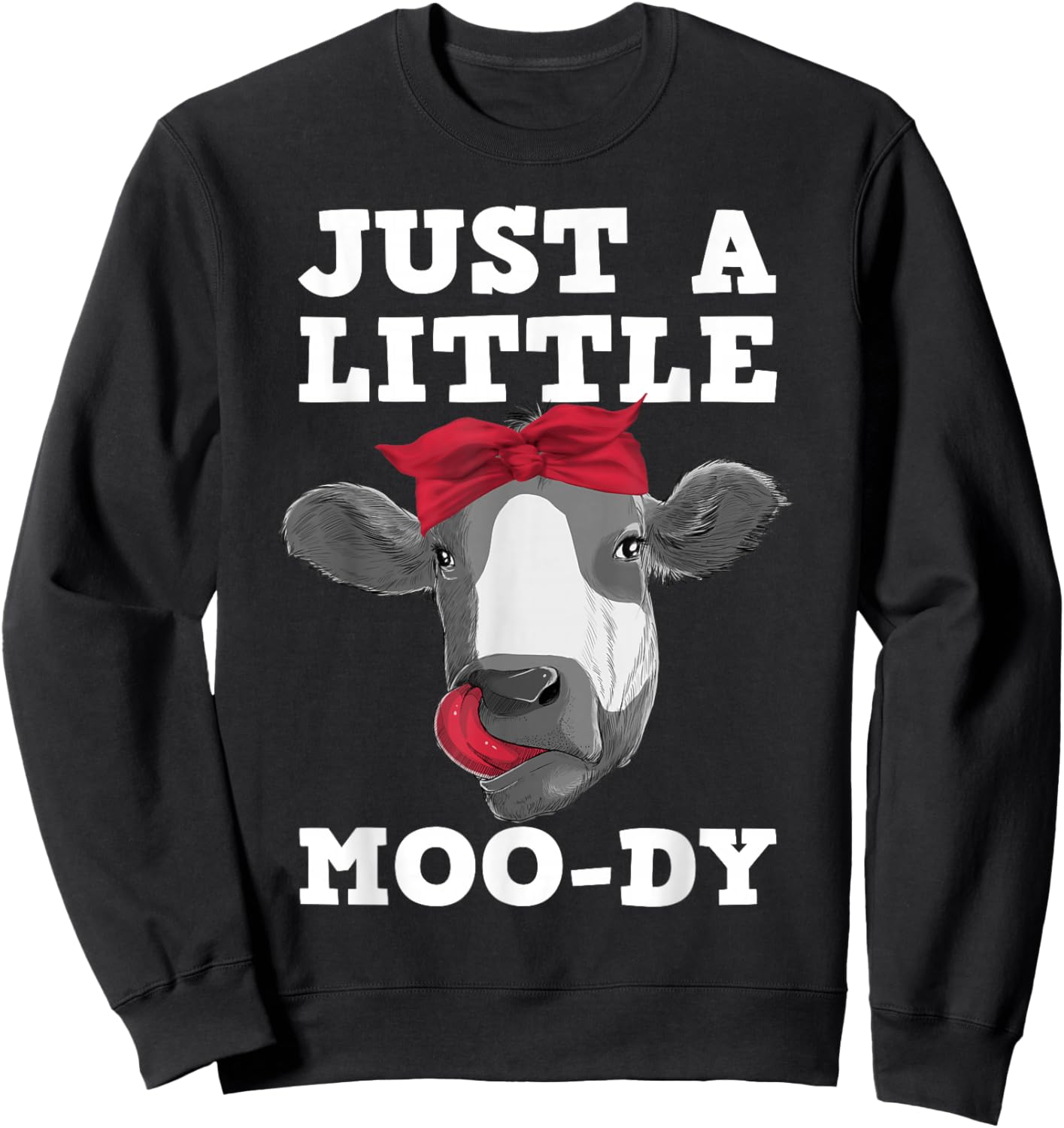 Cute Cow Design Women Dairy Cow Lover Cattle Farming Sweatshirt - Sweatshirt | Black
