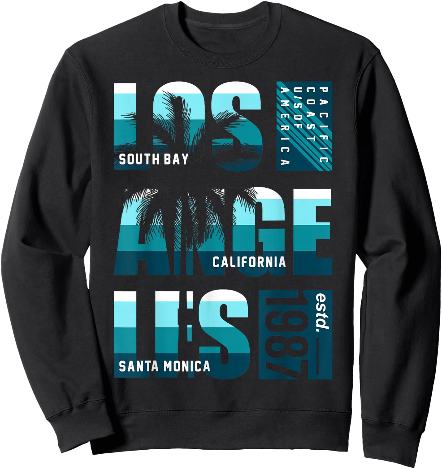South Bay Los Angeles California Santa Monica Sweatshirt - Sweatshirt | Black