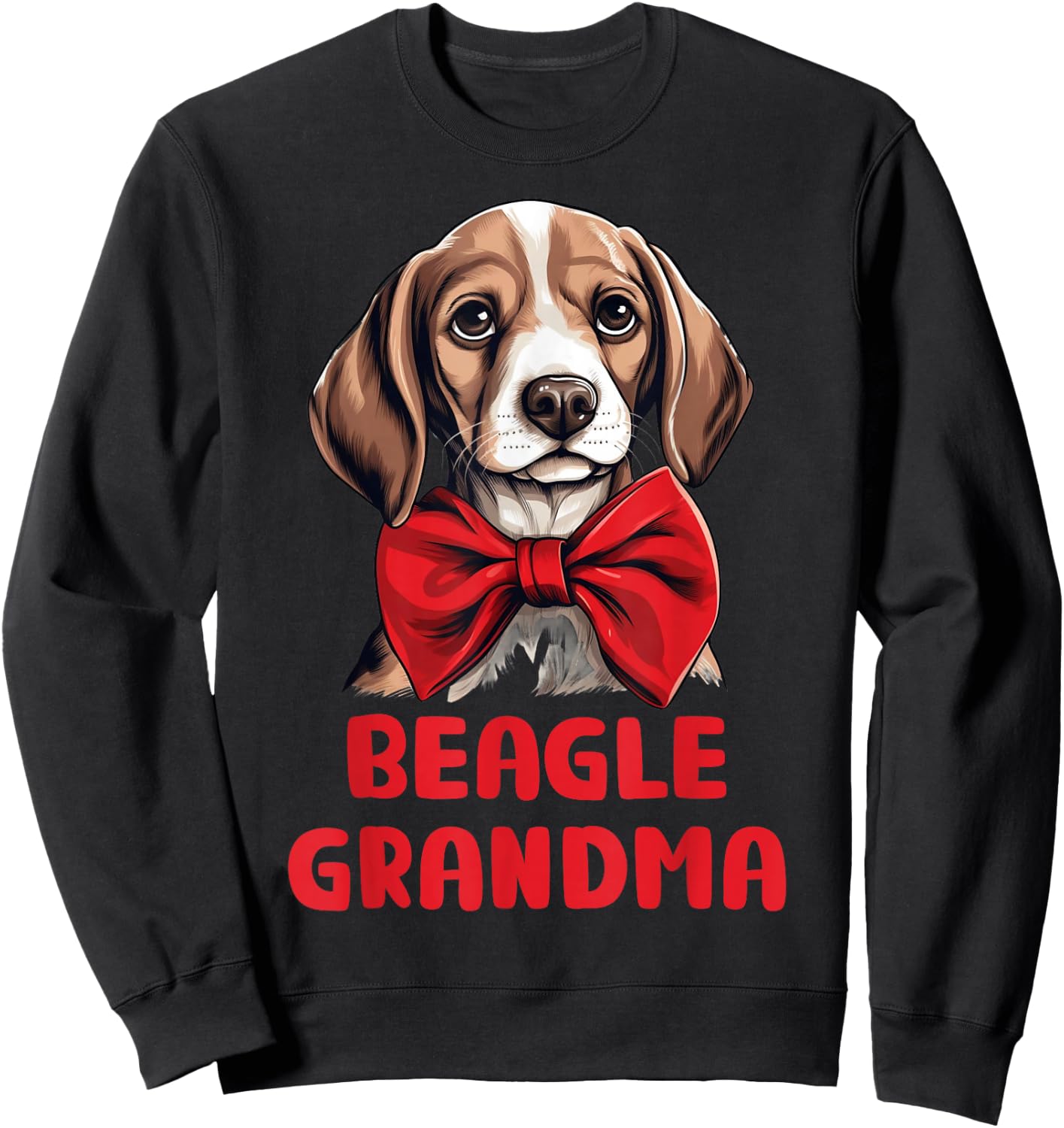 Cute Beagle Grandma Dog Lovers Gift Funny Puppy Beagle Owner Women Girls Kids Sweatshirt - Sweatshirt | Black