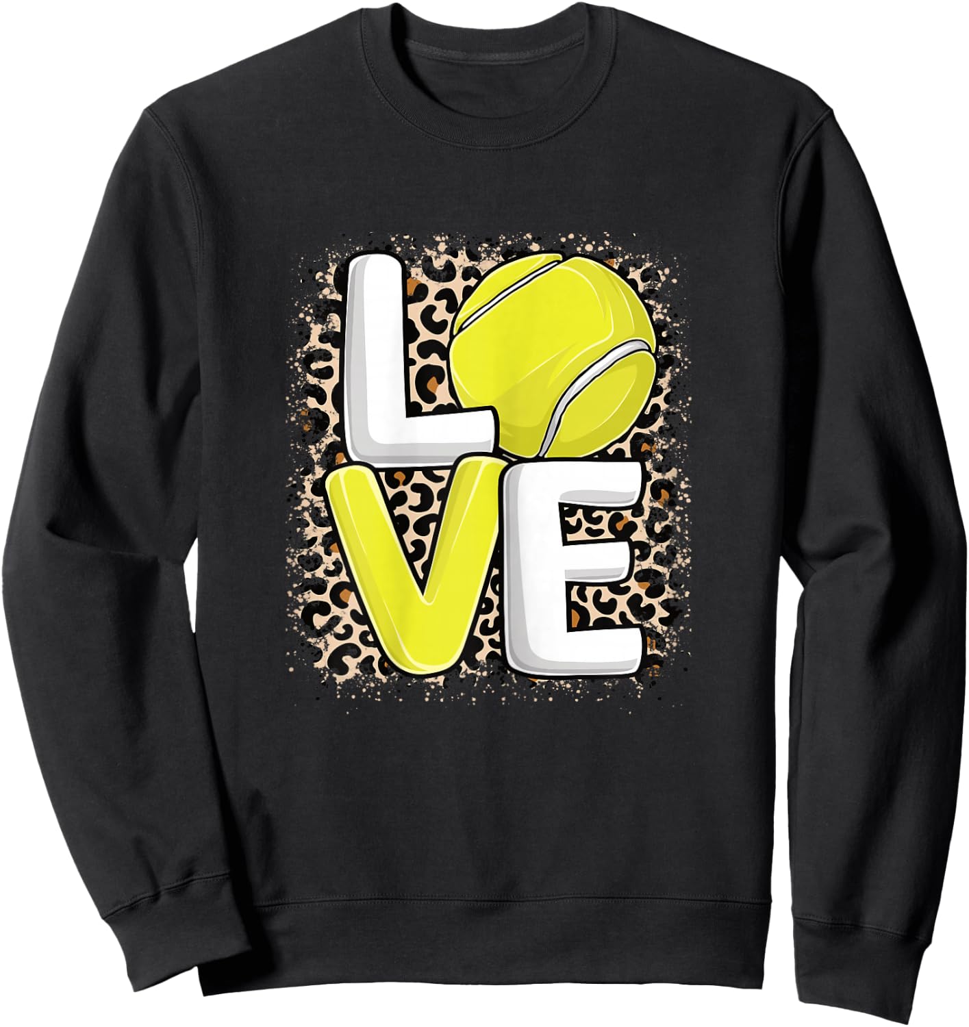 Love Tennis Player Women Girls Sweatshirt - Sweatshirt | Black