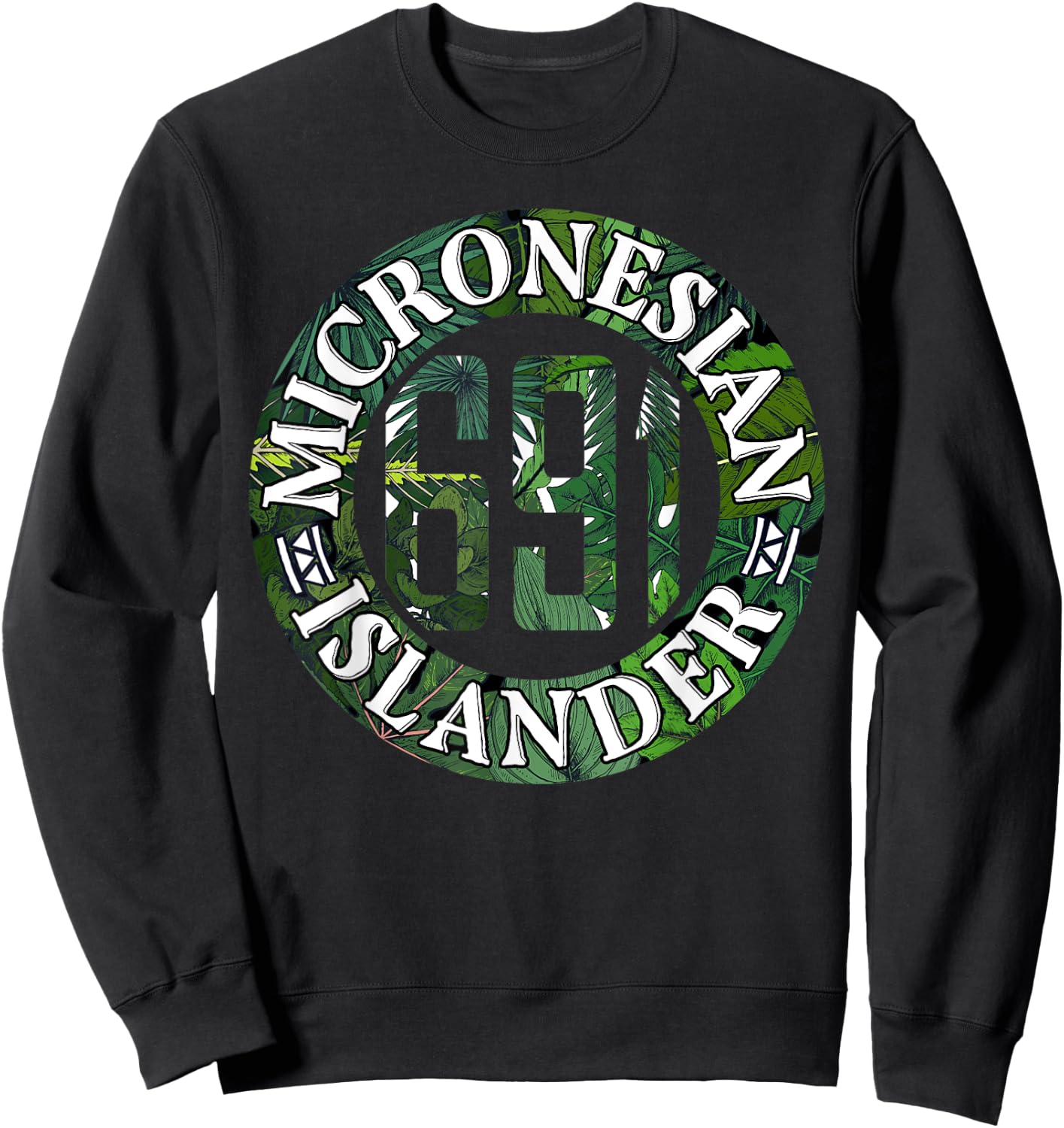 Nesian Heritage Micronesia 691 Pohnpei Chuuk Kosrae Yap - Women's Black Small Classic Fit Short Sleeve Sweatshirt - Sweatshirt | Black