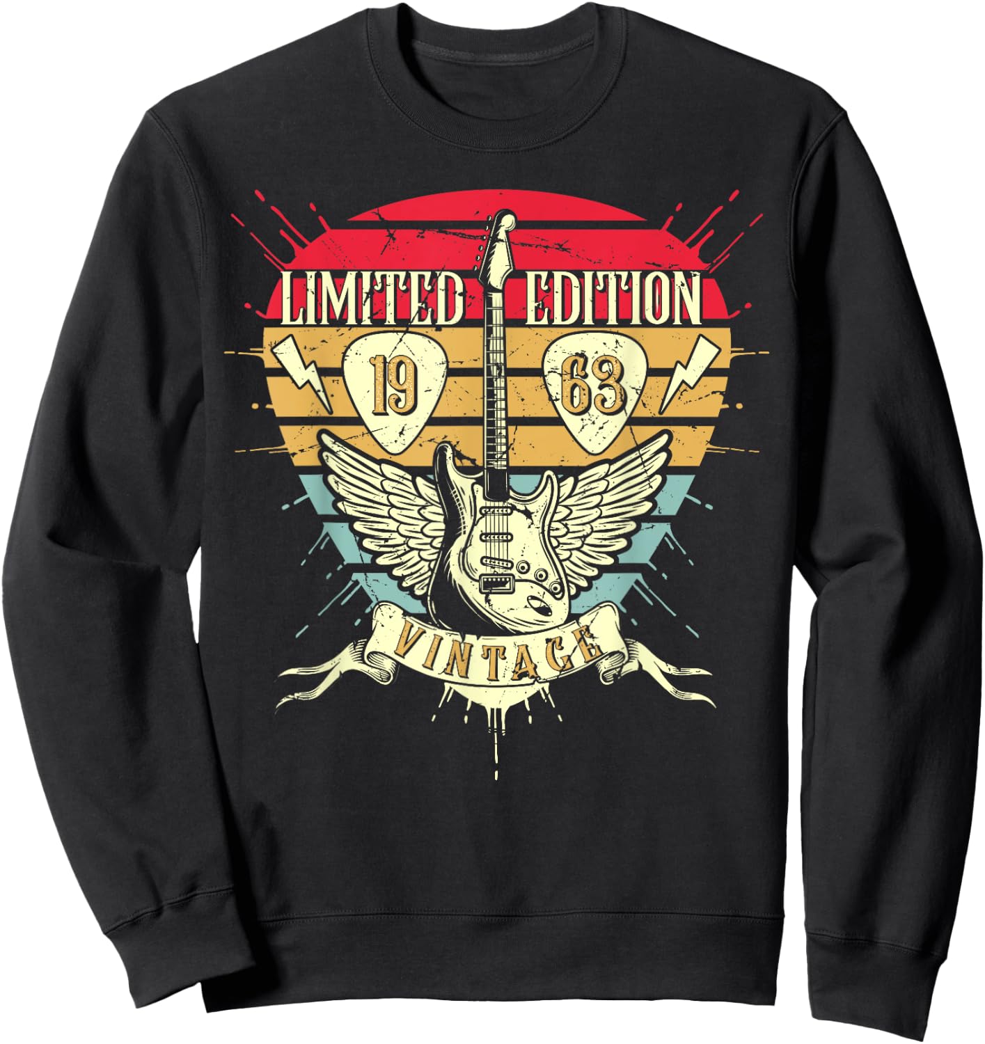 1963 vintage birthday vintage Limited Edition men woman gift Sweatshirt - Sweatshirt | Black