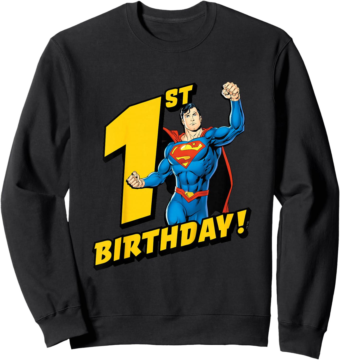 Kids Superman 1st Birthday Sweatshirt - Sweatshirt | Black