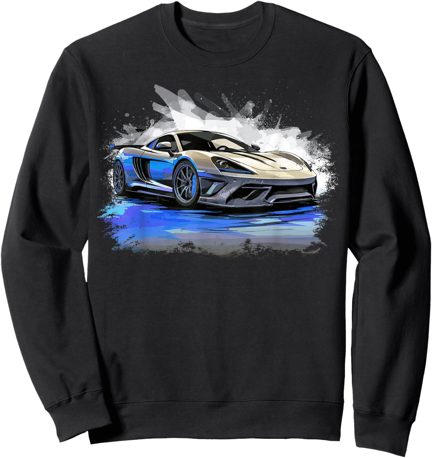 Supercar Sports Car Exotic Concept Art Hypercar Boys Graphic Sweatshirt - Sweatshirt | Black