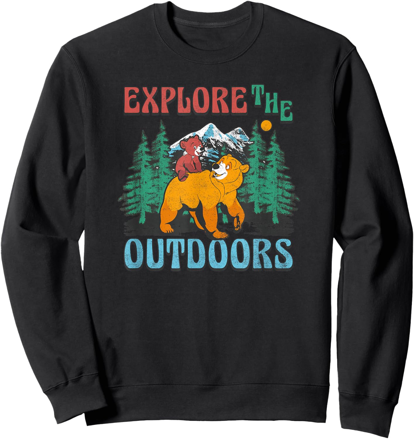 Disney Brother Bear Koda & Kenai Explore The Outdoors Sweatshirt - Sweatshirt | Black