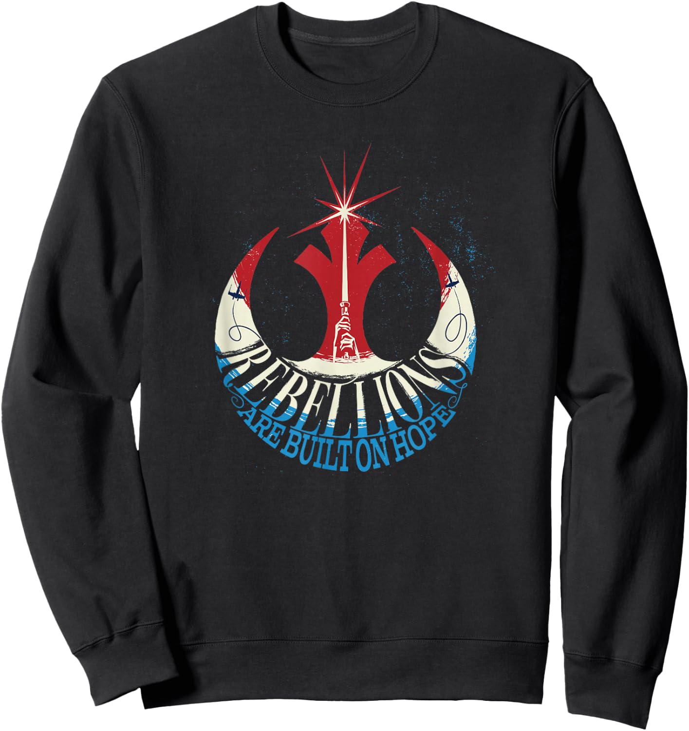 Star Wars Rebellions Are Built On Hope Rebels Americana Sweatshirt - Sweatshirt | Black
