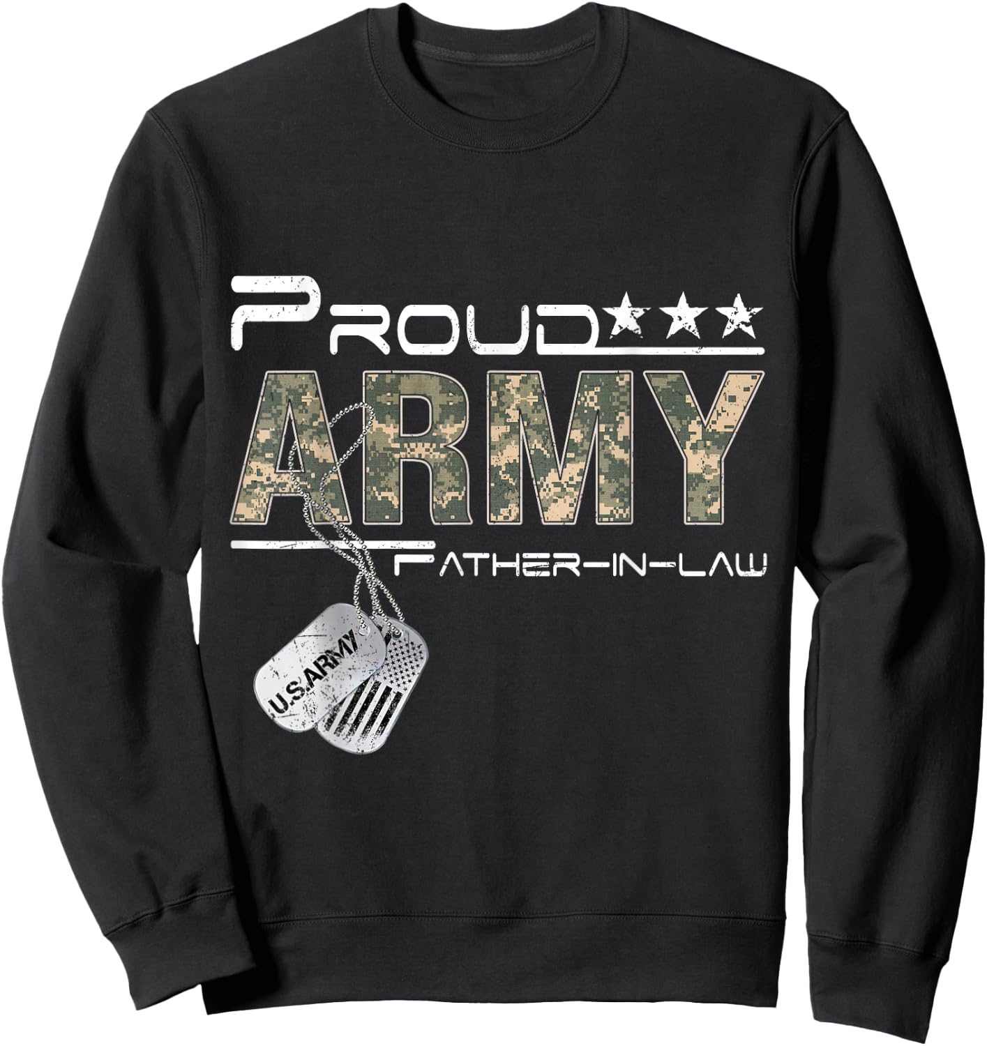 Proud Army Father-In-Law US Army Graduation Father-In-Law Sweatshirt - Sweatshirt | Black