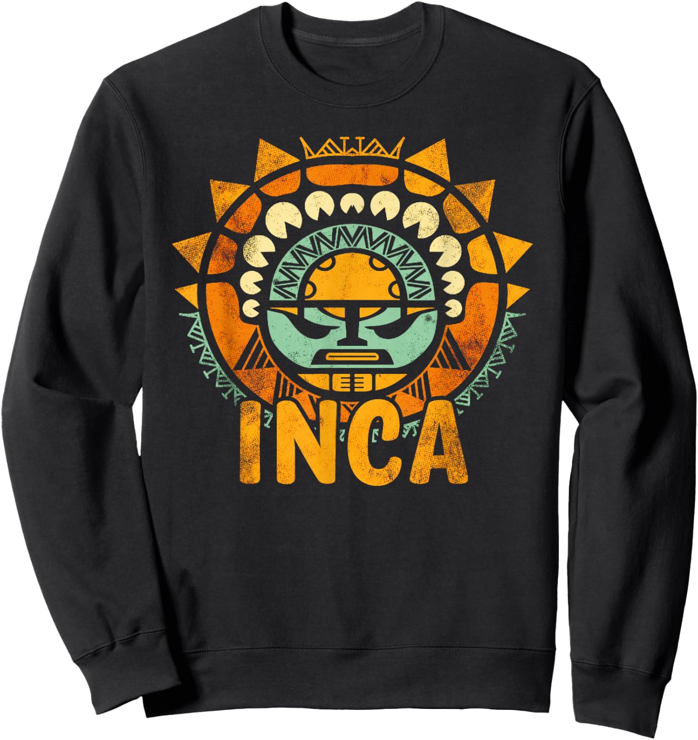 Inca Mythology Pattern Art Peru Peruvian South America Sweatshirt - Sweatshirt | Black