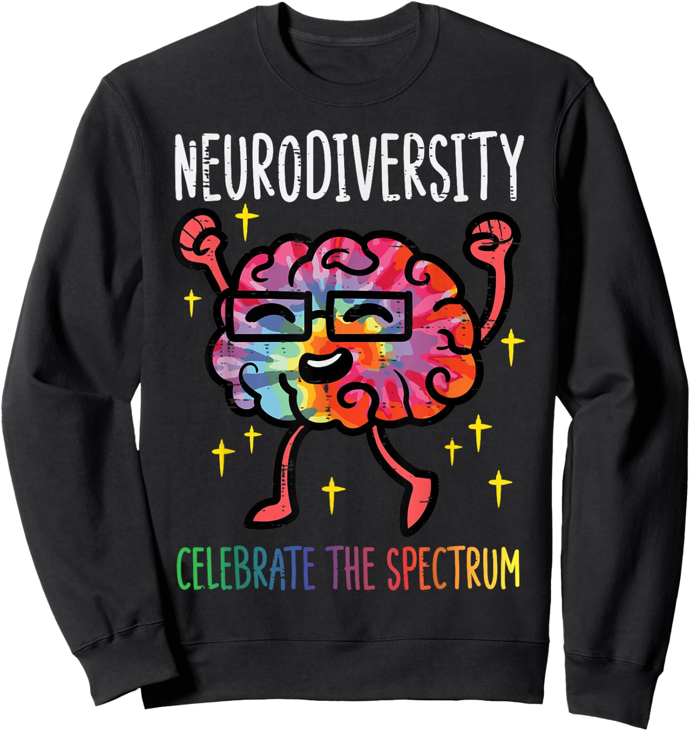 Neurodiversity Brain Autism Awareness ASD ADHD Men Women Kid Sweatshirt - Sweatshirt | Black