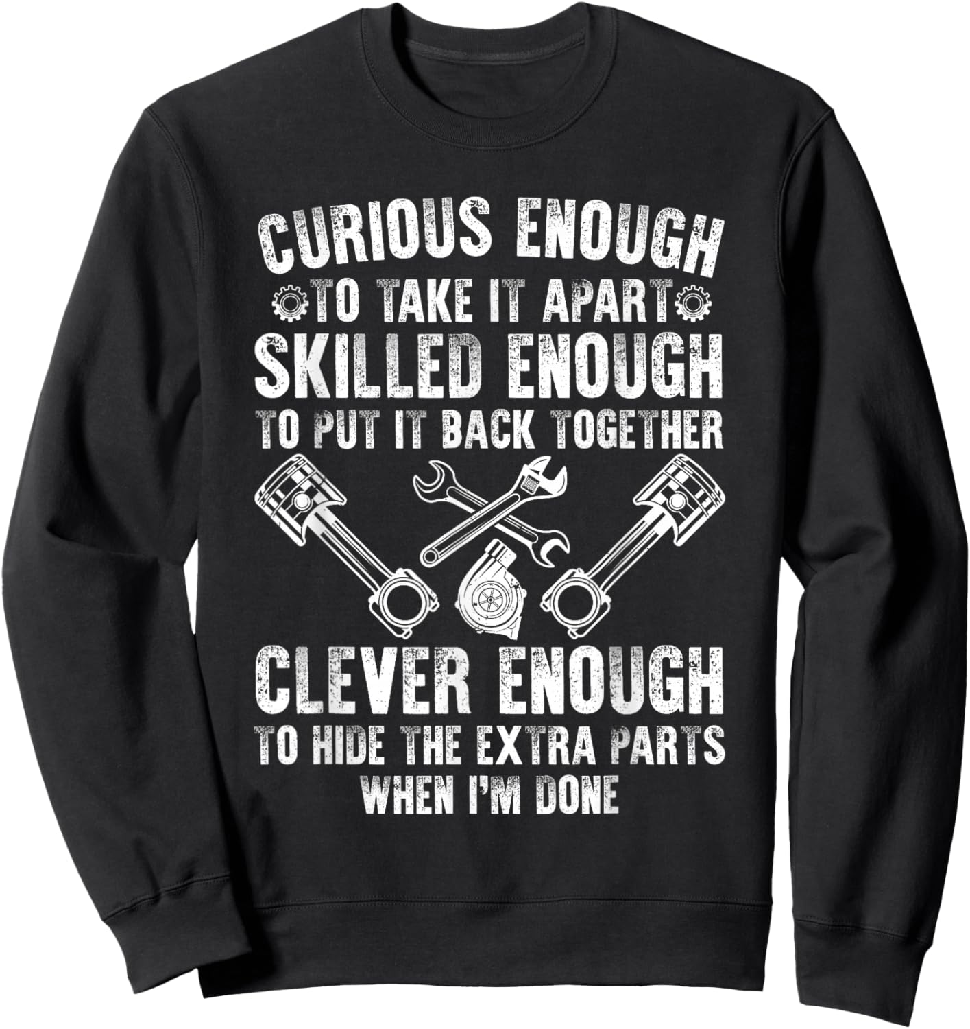 Cute Mechanic Boys Motorcycle Auto Mechanic Garage Sweatshirt - Sweatshirt | Black