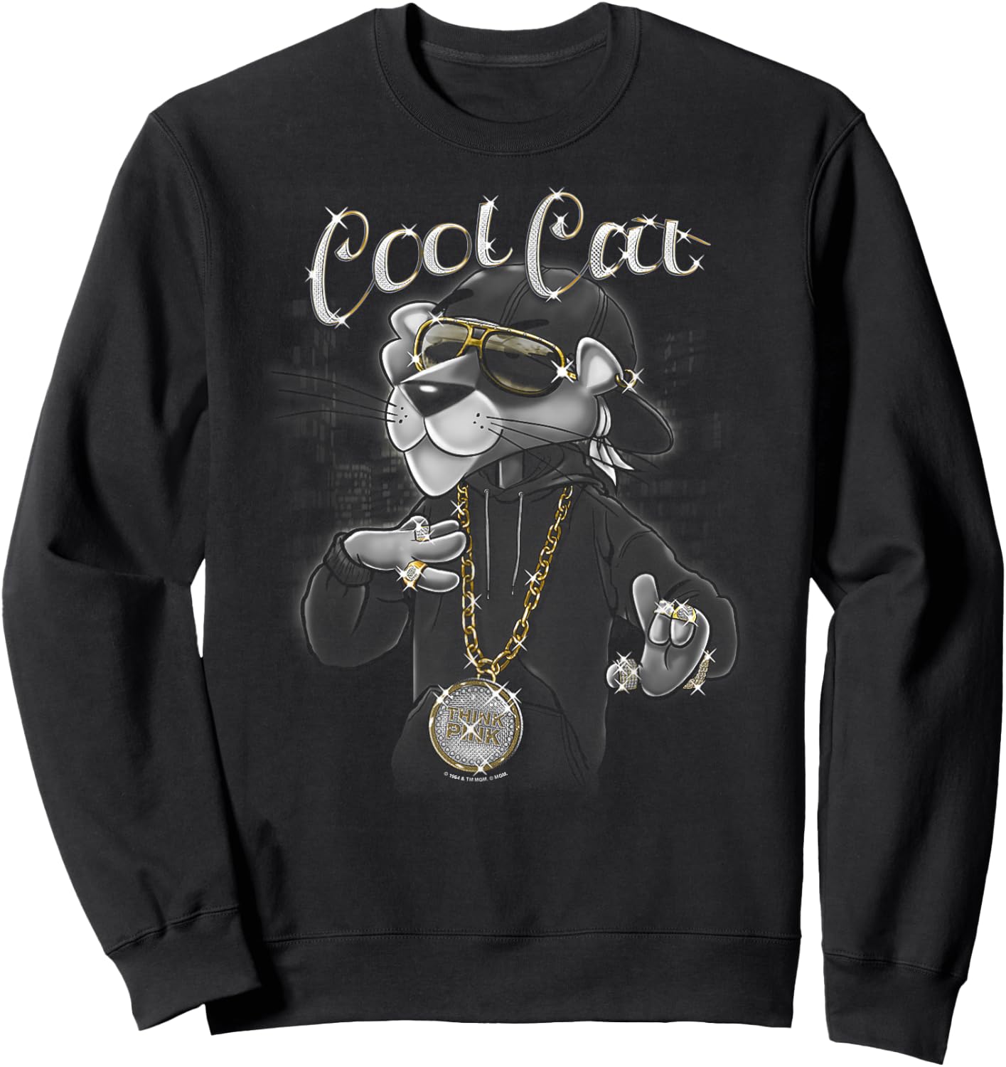 Pink Panther Cool Cat Sweatshirt - Sweatshirt | Black