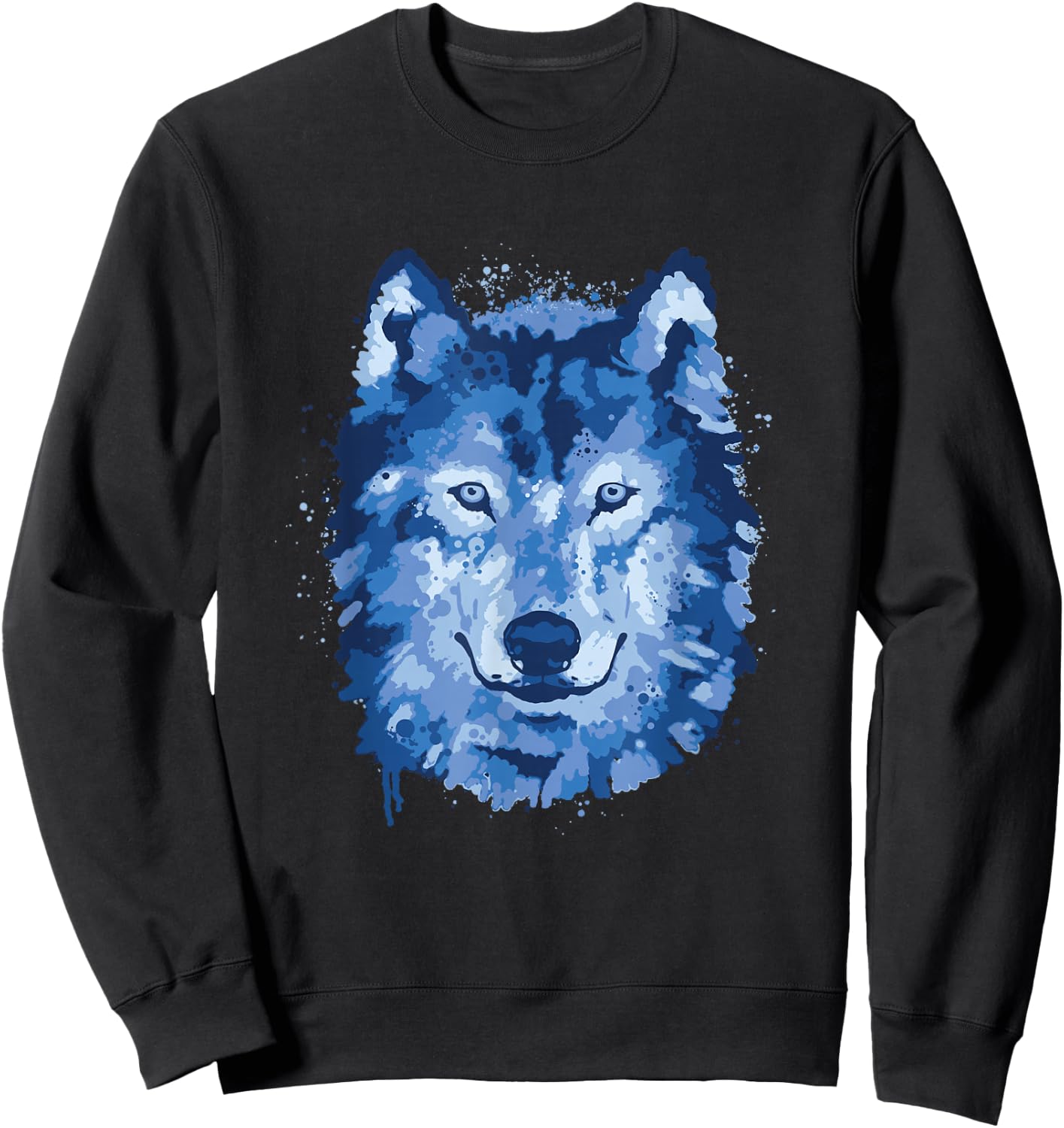 Wolf Watercolour Wolf Lover Sweatshirt - Sweatshirt | Black