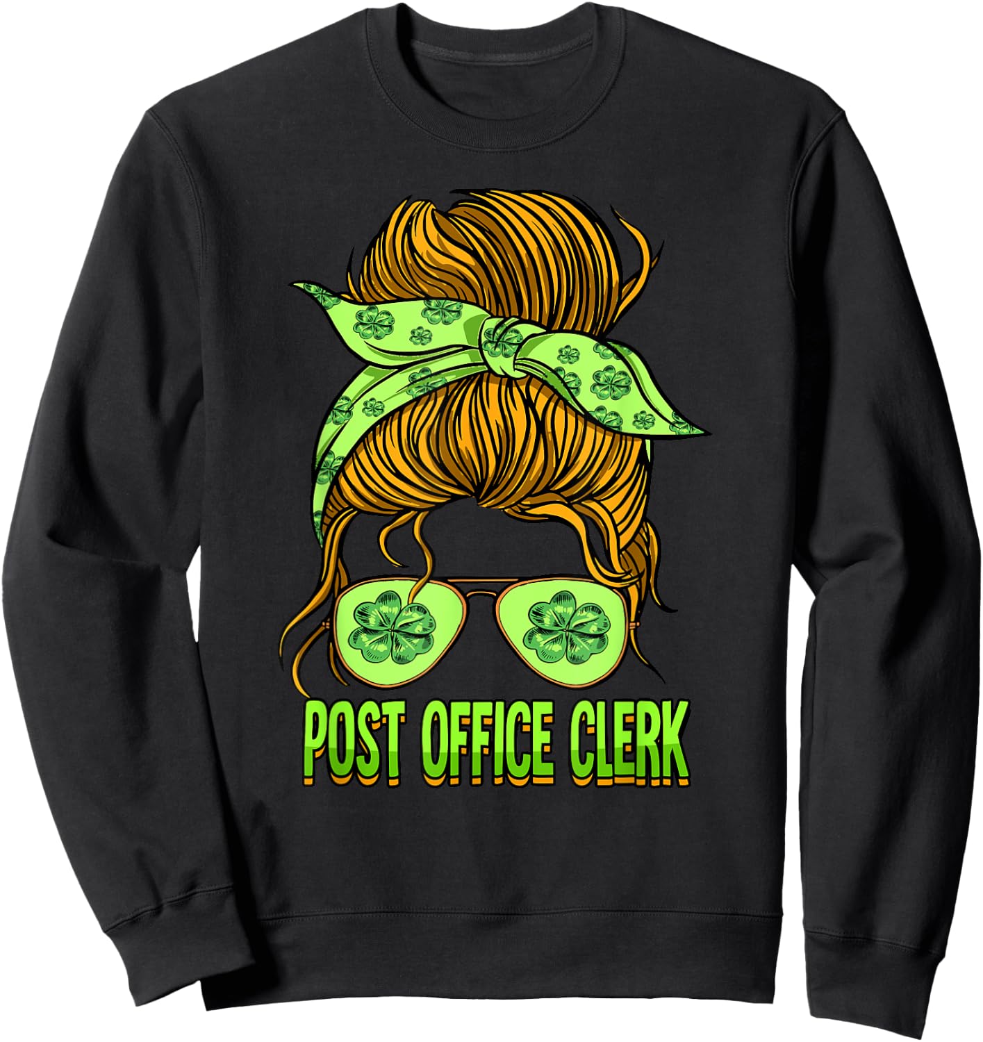 St Patricks Day Post Office Clerk Sweatshirt - Sweatshirt | Black