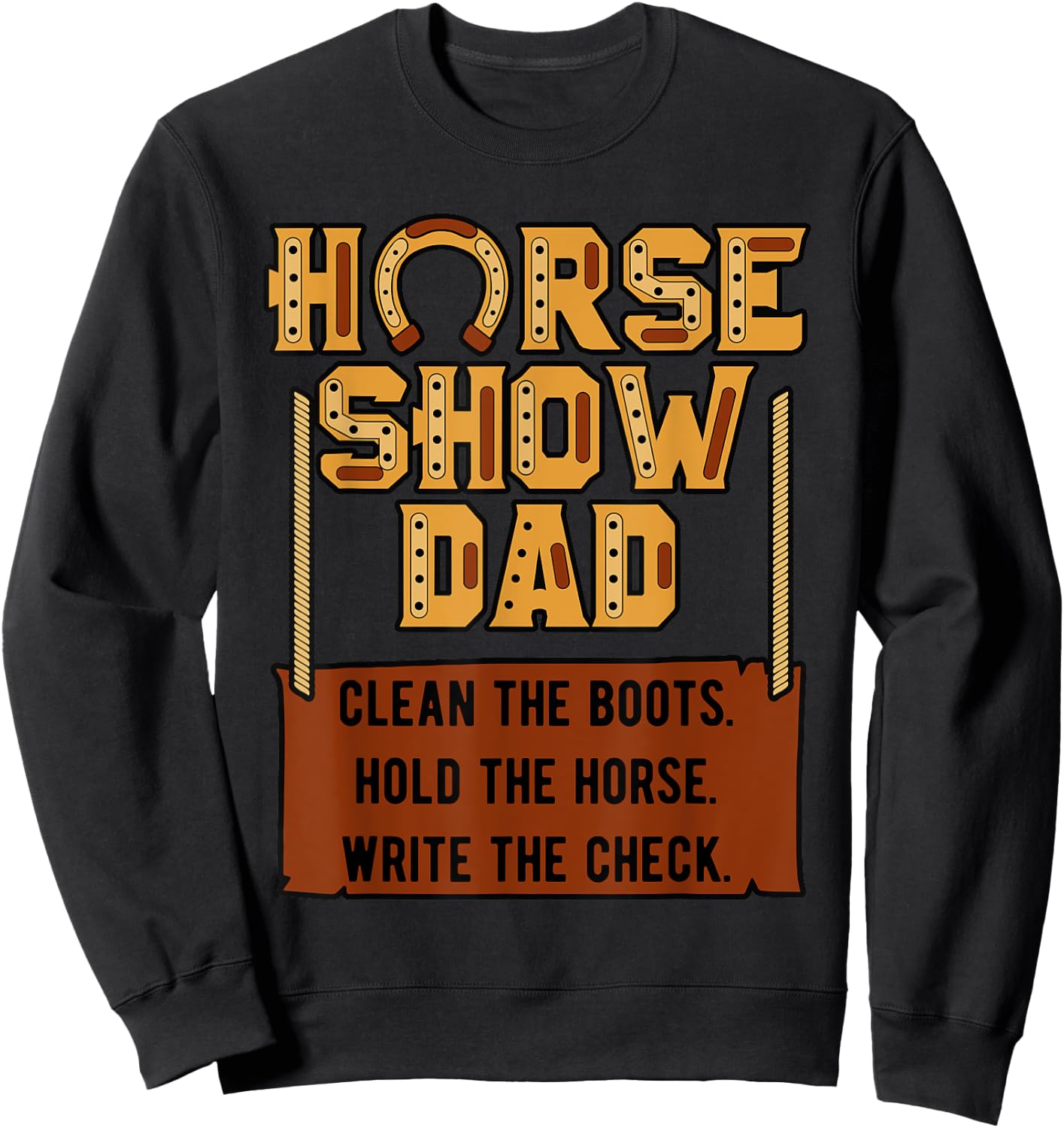 Horse Show Dad Jockey Equestrian Showjumping Father's Day Sweatshirt - Sweatshirt | Black