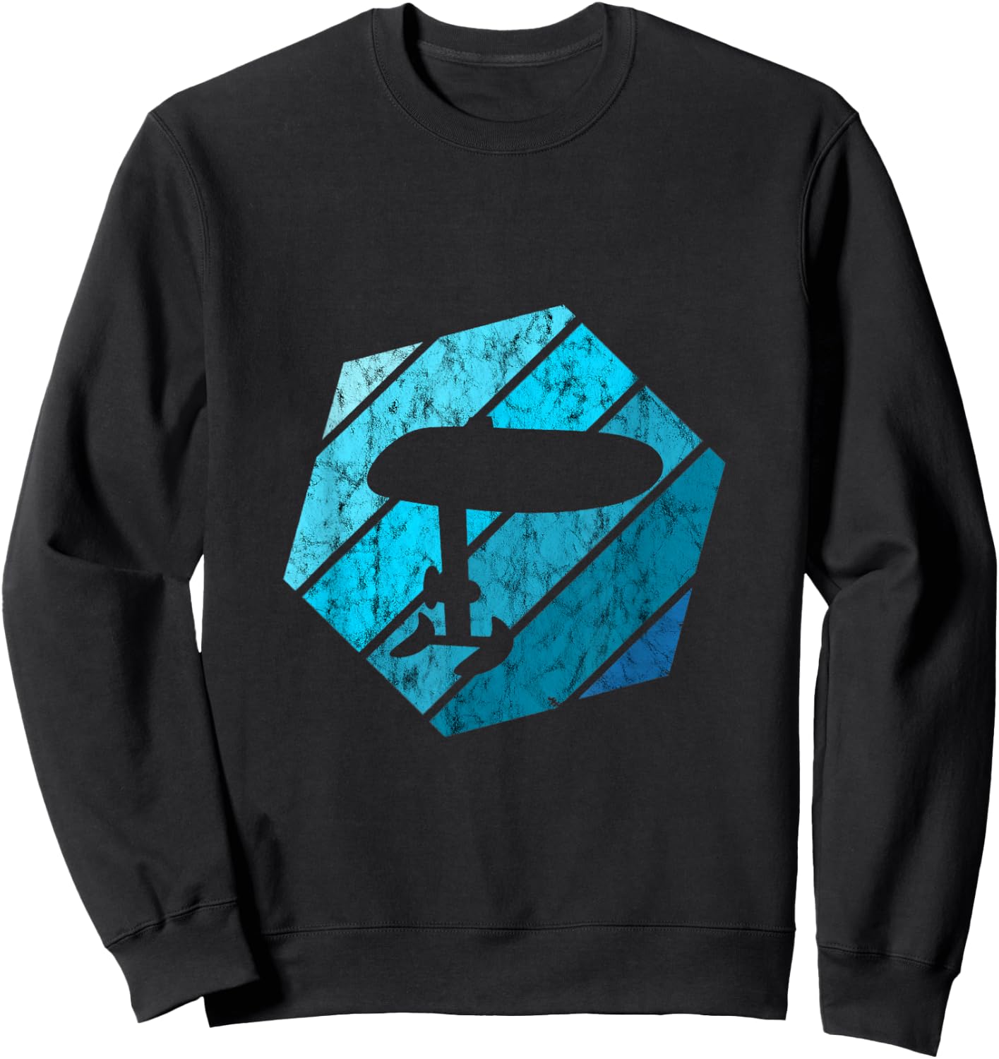 Vintage Hexa Electric Hydrofoil Surfboard Foiler Efoil Sweatshirt - Sweatshirt | Black
