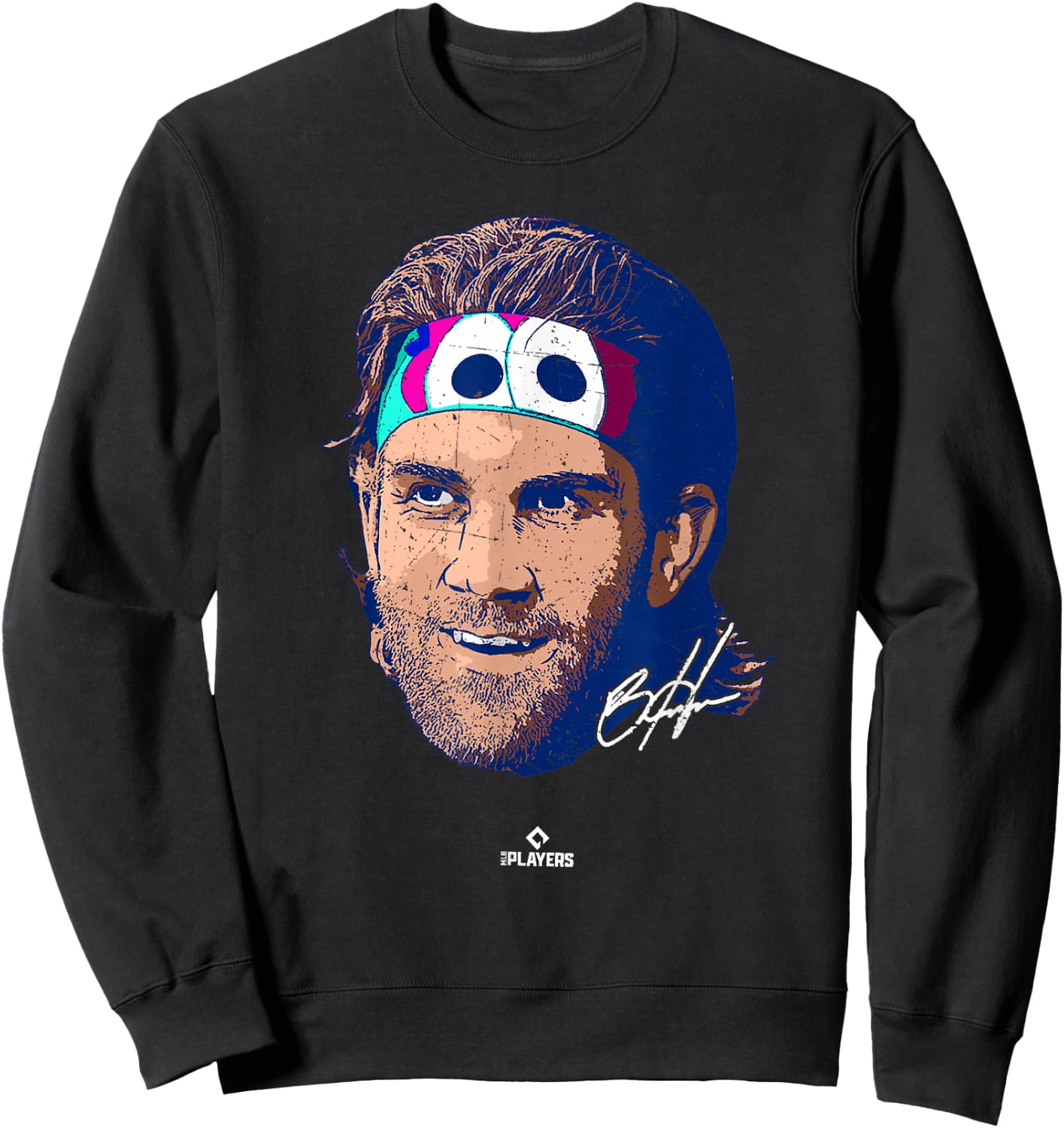 Bryce Harper Headshot Bryce Harper Philadelphia MLBPA Sweatshirt - Sweatshirt | Black