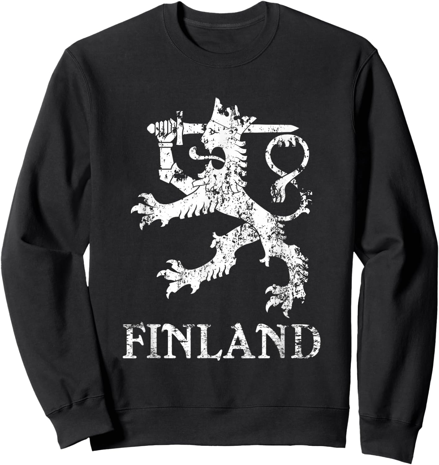 Finland Lion Symbol Finnish Pride Sweatshirt - Sweatshirt | Black