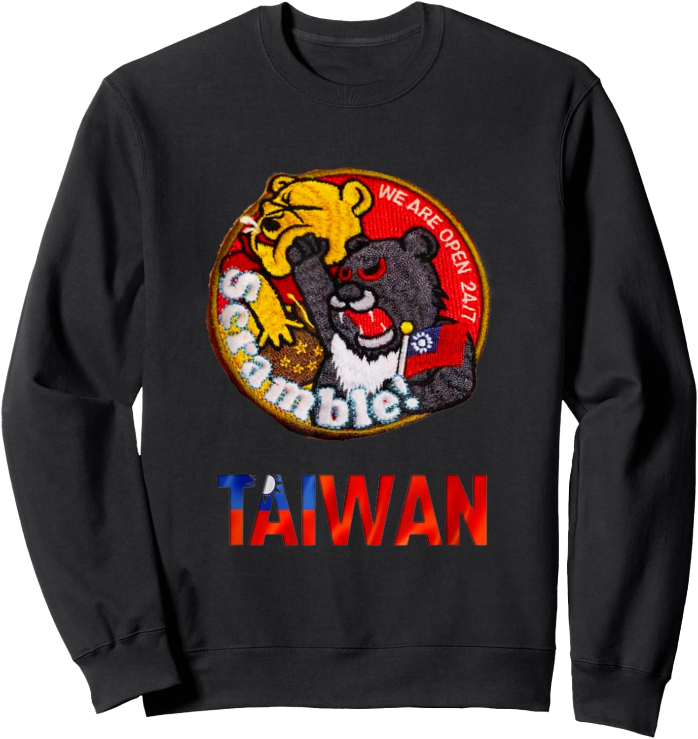Taiwan Air Force Patch Sweatshirt - Sweatshirt | Black