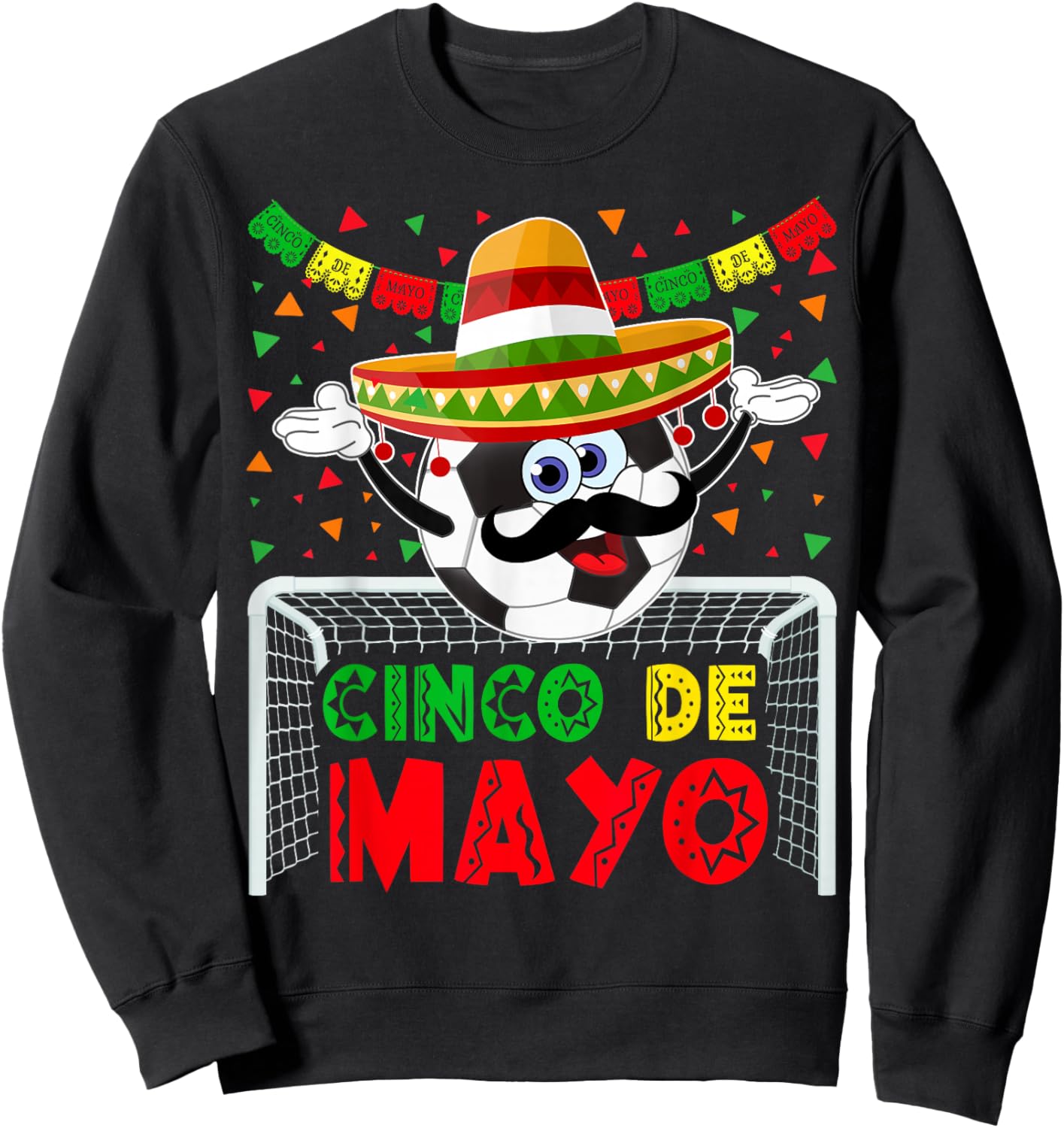 Cinco de Mayo Soccer Mexican Party for Kids boys girls Sweatshirt - Sweatshirt | Black