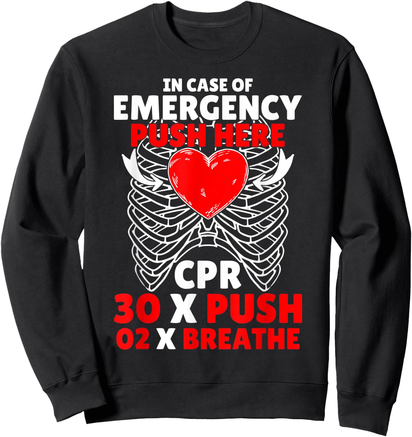 Funny CPR Instructor First Aid for Nurses CPR Instructor Sweatshirt - Sweatshirt | Black
