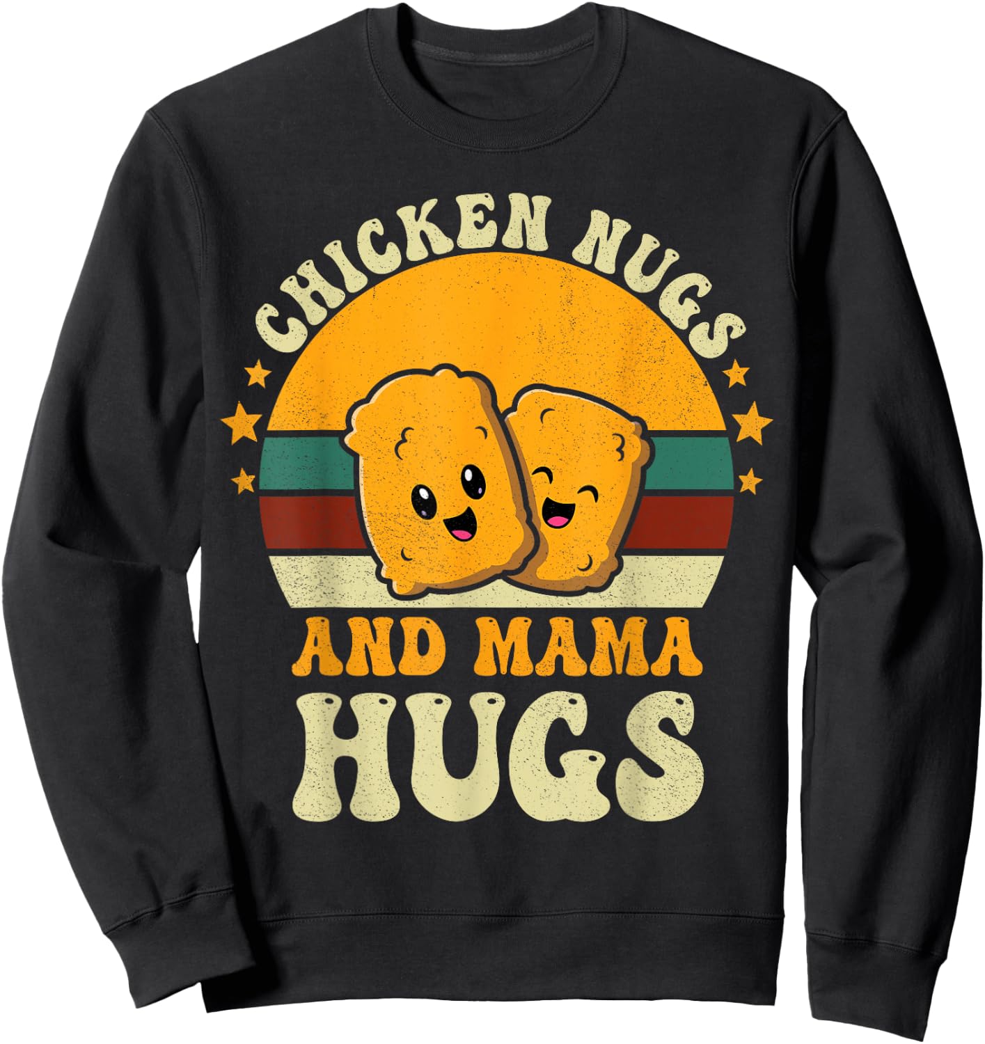Chicken Nugs and Mama Hugs Toddler for Chicken Nugget Lover Sweatshirt - Sweatshirt | Black