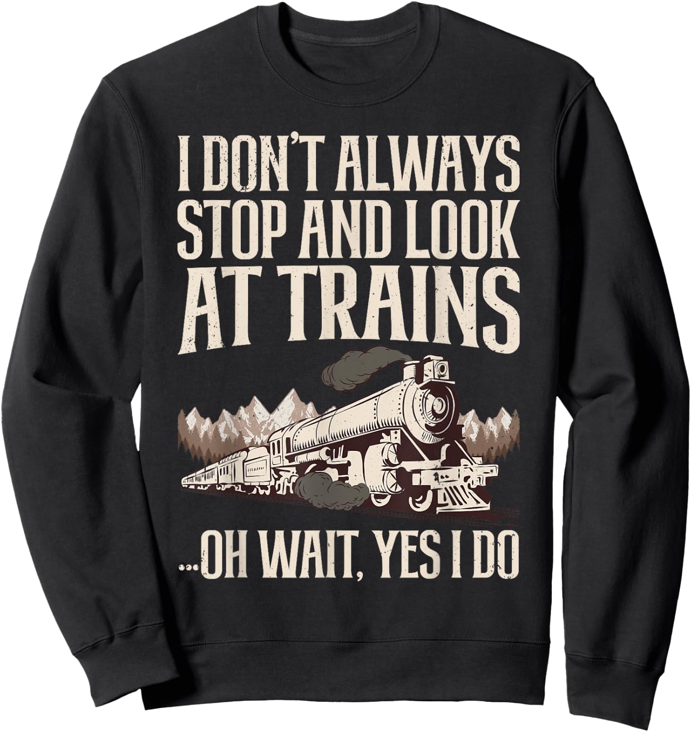 Cool Trains Women Train Collector Railroad Engine Sweatshirt - Sweatshirt | Black