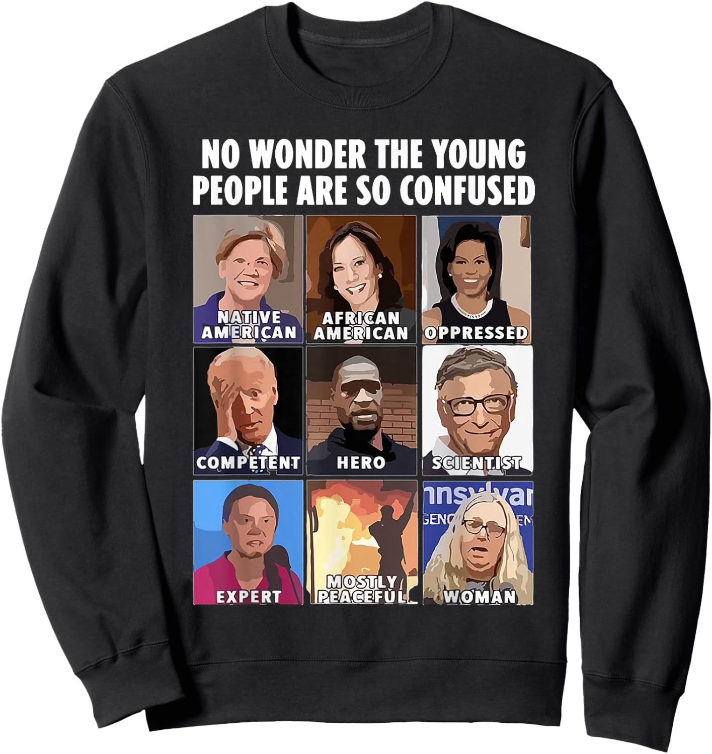 No Wonder The Young People Are So Confused Sweatshirt - Sweatshirt | Black
