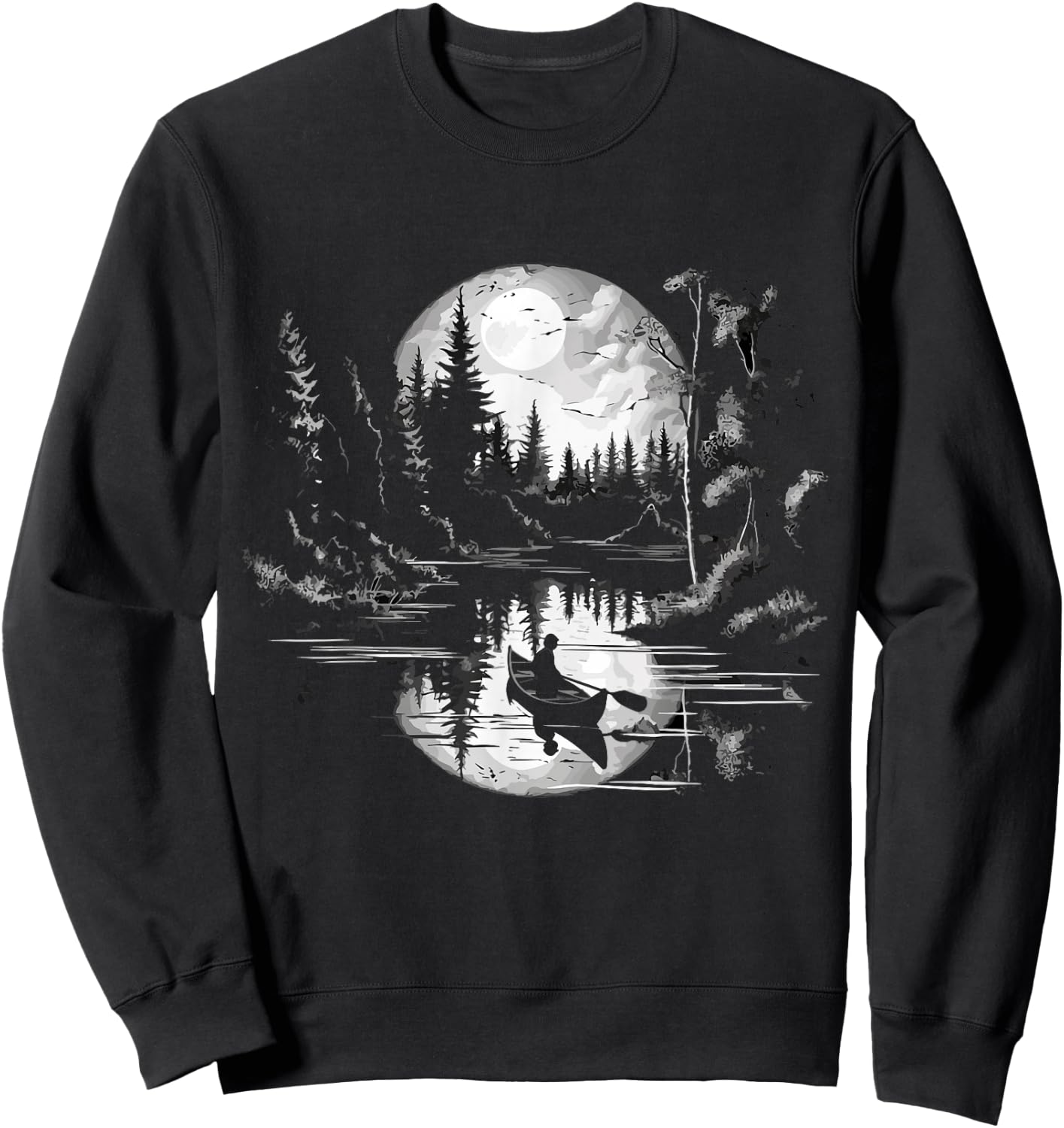Canoe Canadian Canoeists Nature Canoe Sweatshirt - Sweatshirt | Black