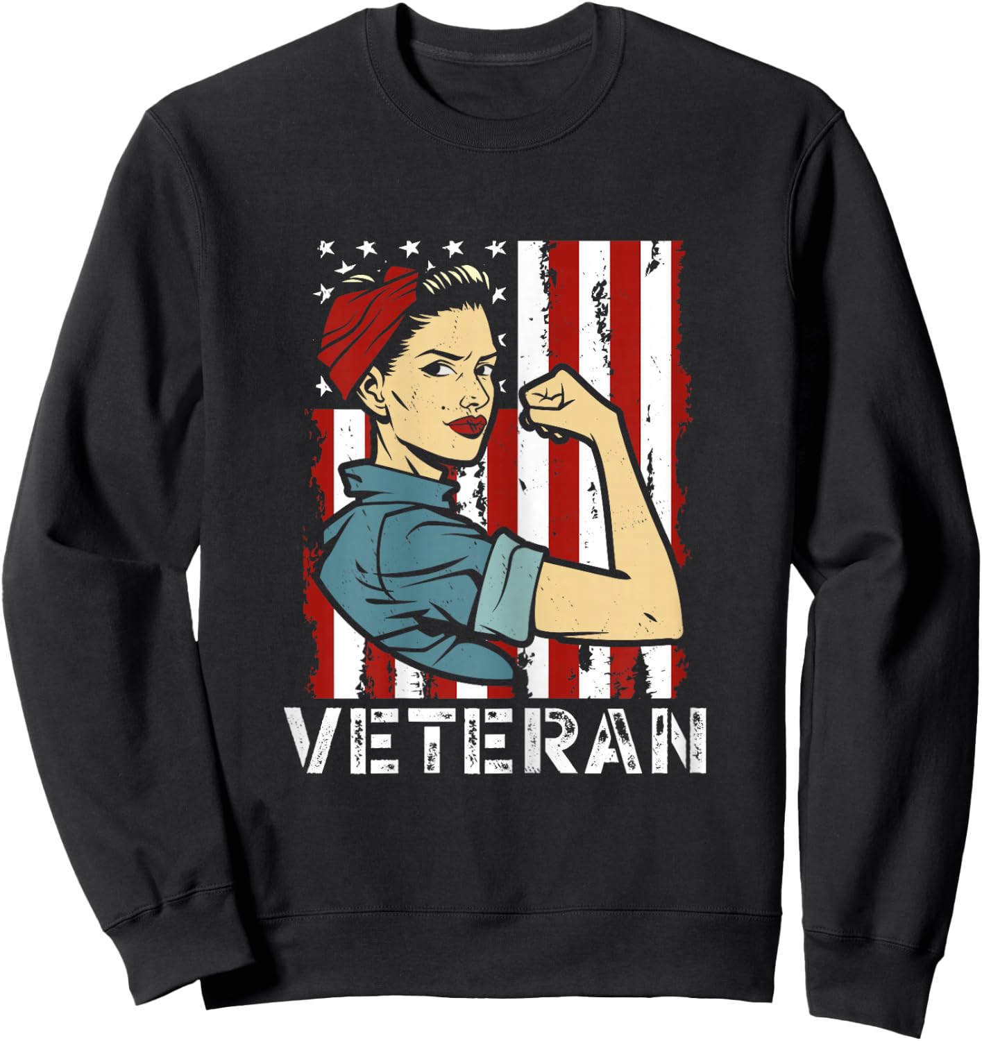 Female Veteran Veteran's Day U.S. Veteran Sweatshirt - Sweatshirt | Black