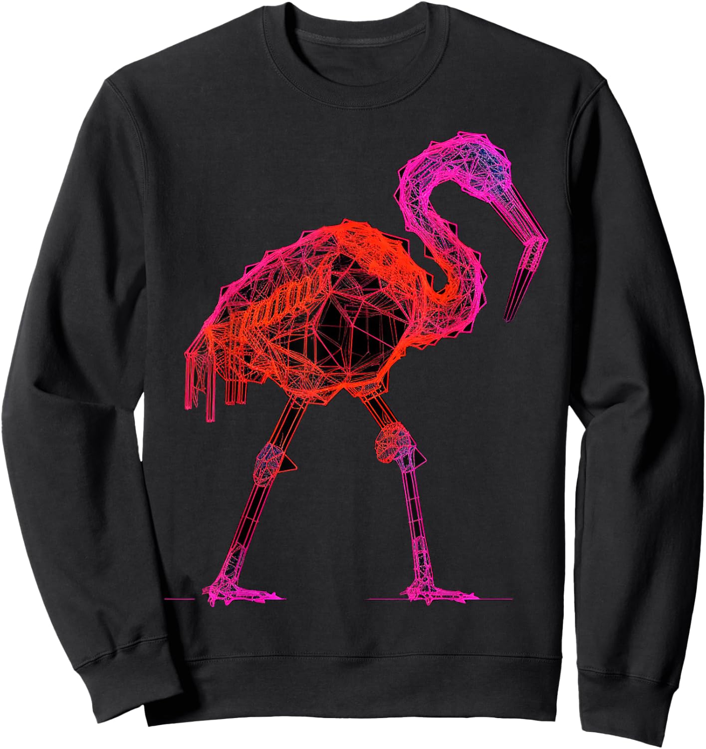 Flamingo Art - Bird Animal Artwork Flamingo Sweatshirt - Sweatshirt | Black