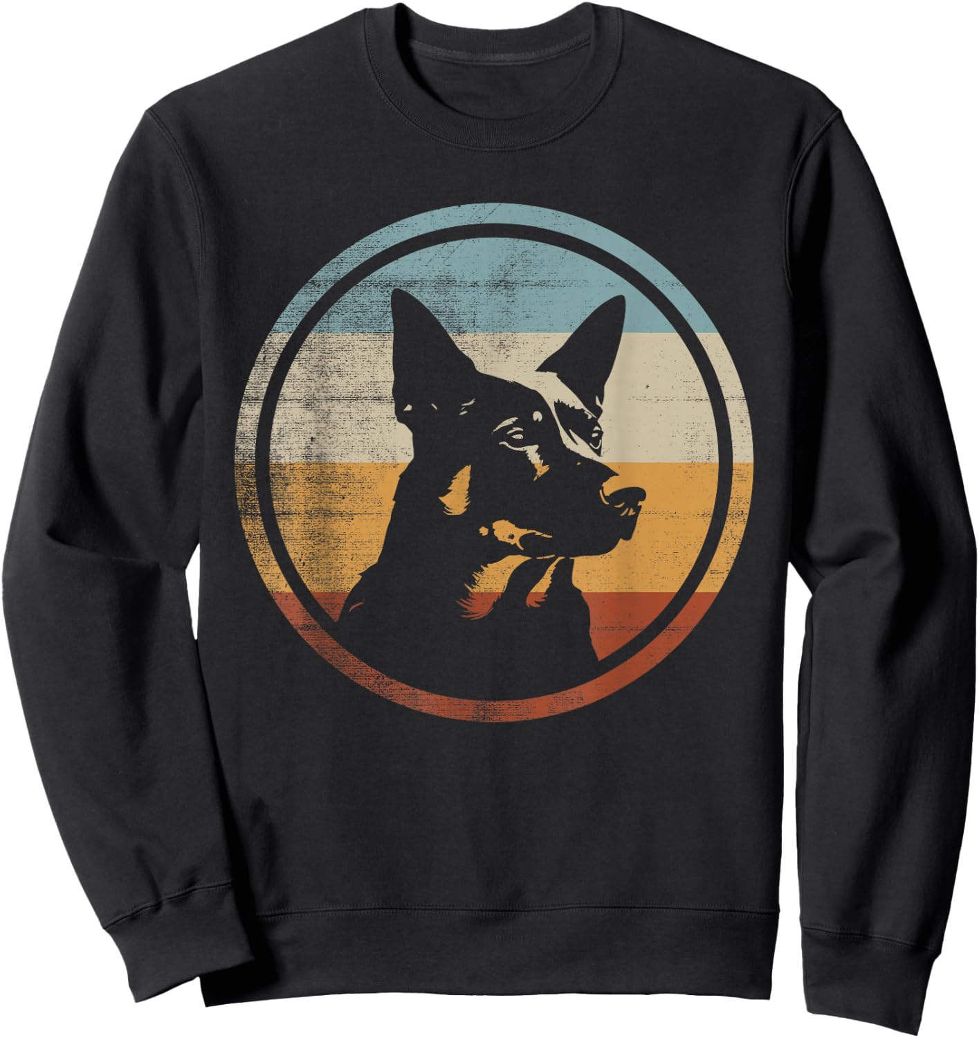 Retro Style Australian Kelpie Dog Sweatshirt - Sweatshirt | Black