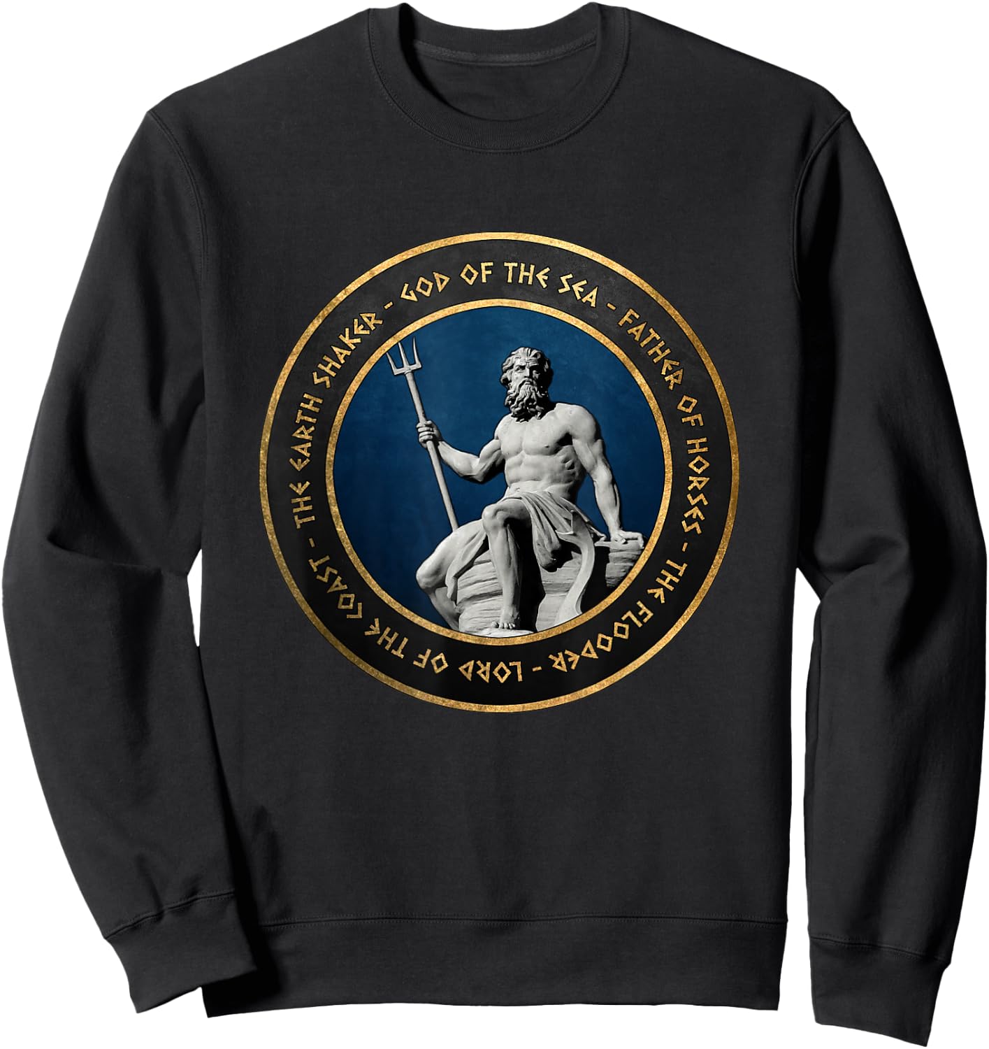 Poseidon Ancient Greek God Sweatshirt - Sweatshirt | Black