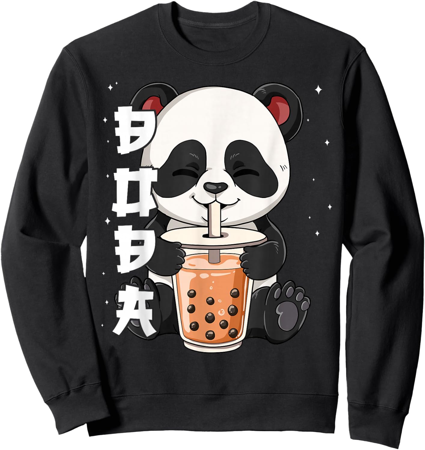 Bubble Tea Panda Boba Tea Sweatshirt - Sweatshirt | Black