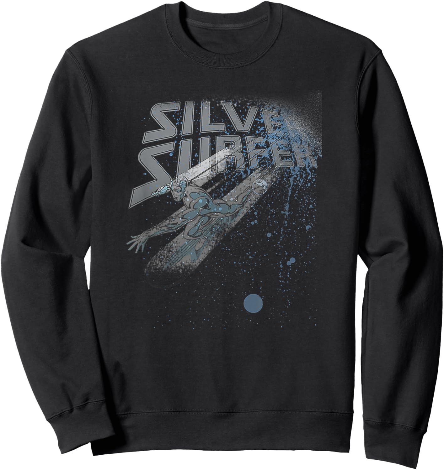 Marvel Fantastic Four Silver Surfer Speed Retro Vintage Logo Sweatshirt - Sweatshirt | Black