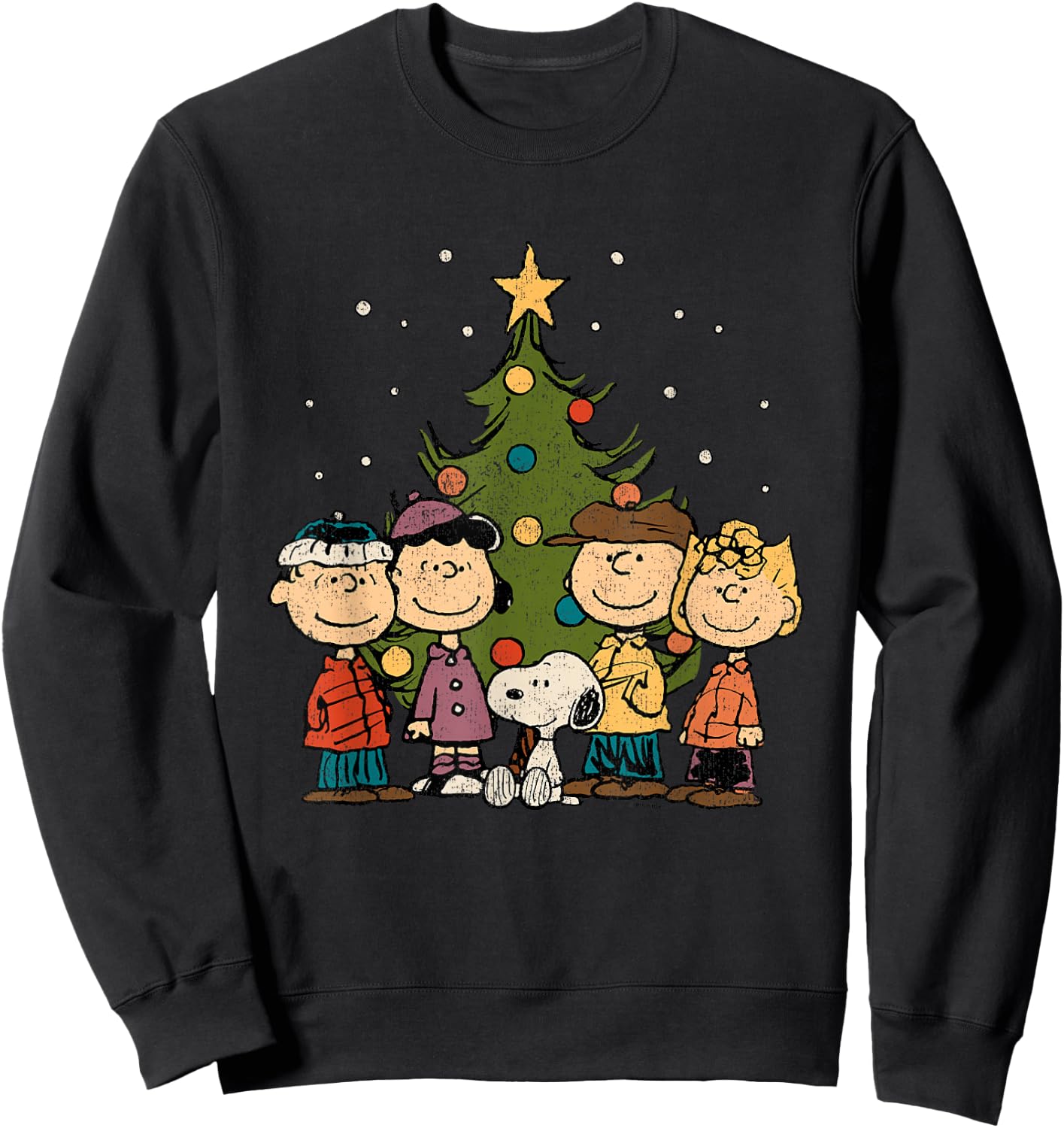 Peanuts - Peanuts Christmas Group Sweatshirt - Sweatshirt | Black