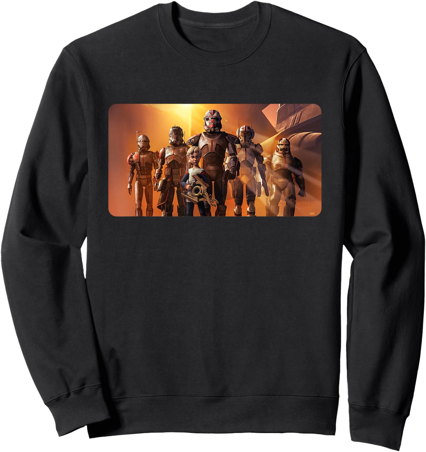 Star Wars The Bad Batch Clone Force 99 Team Sunset Lighting Sweatshirt - Sweatshirt | Black