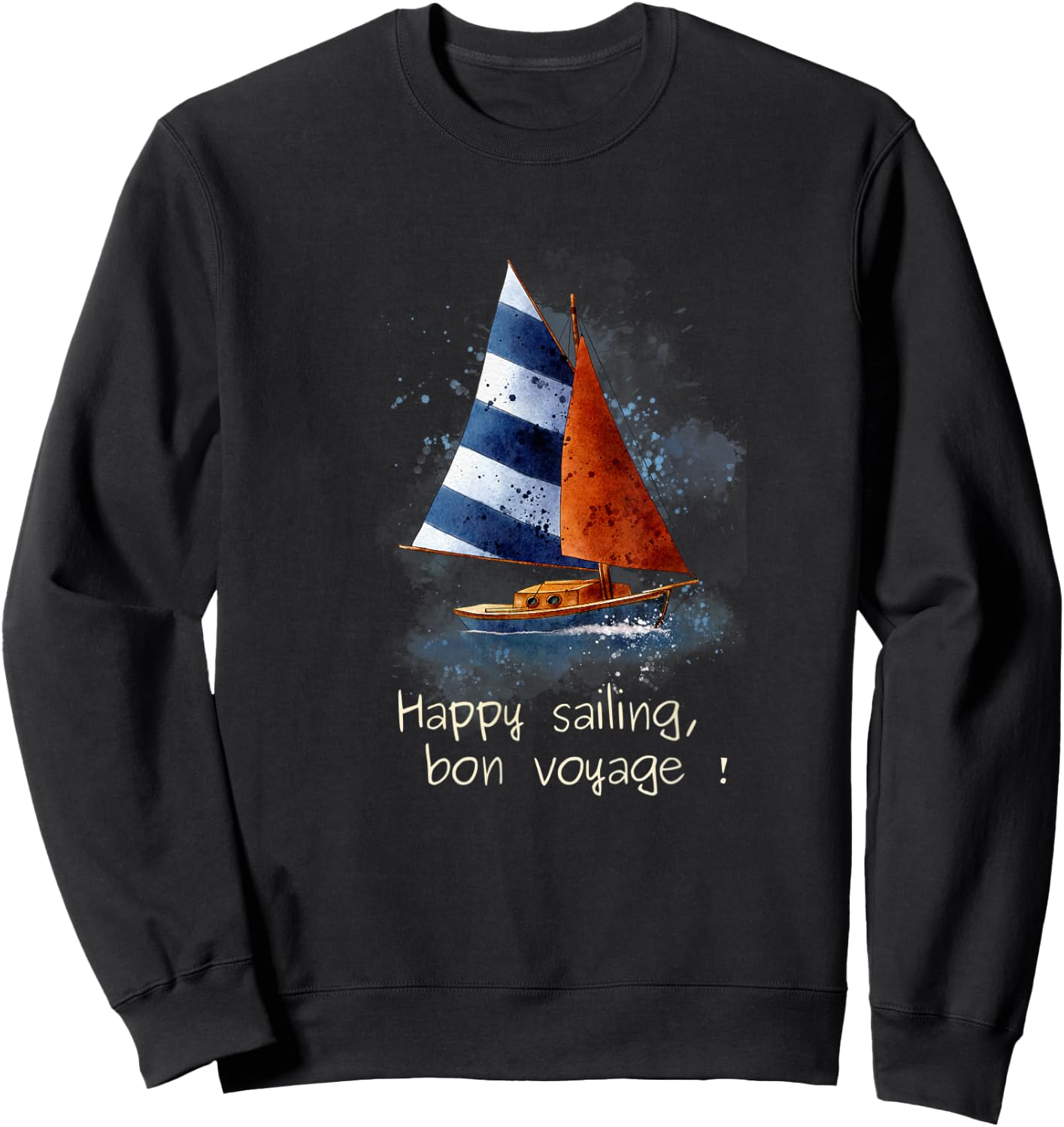 Happy sailing Sweatshirt - Sweatshirt | Black