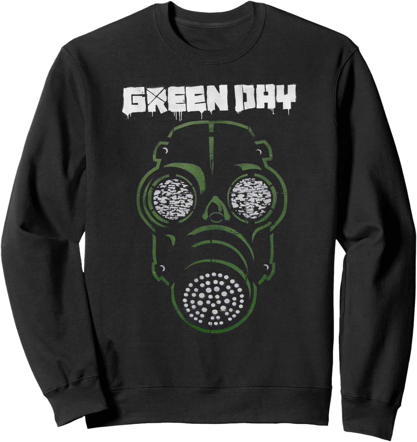 Green Day Gas Mask Sweatshirt - Sweatshirt | Black