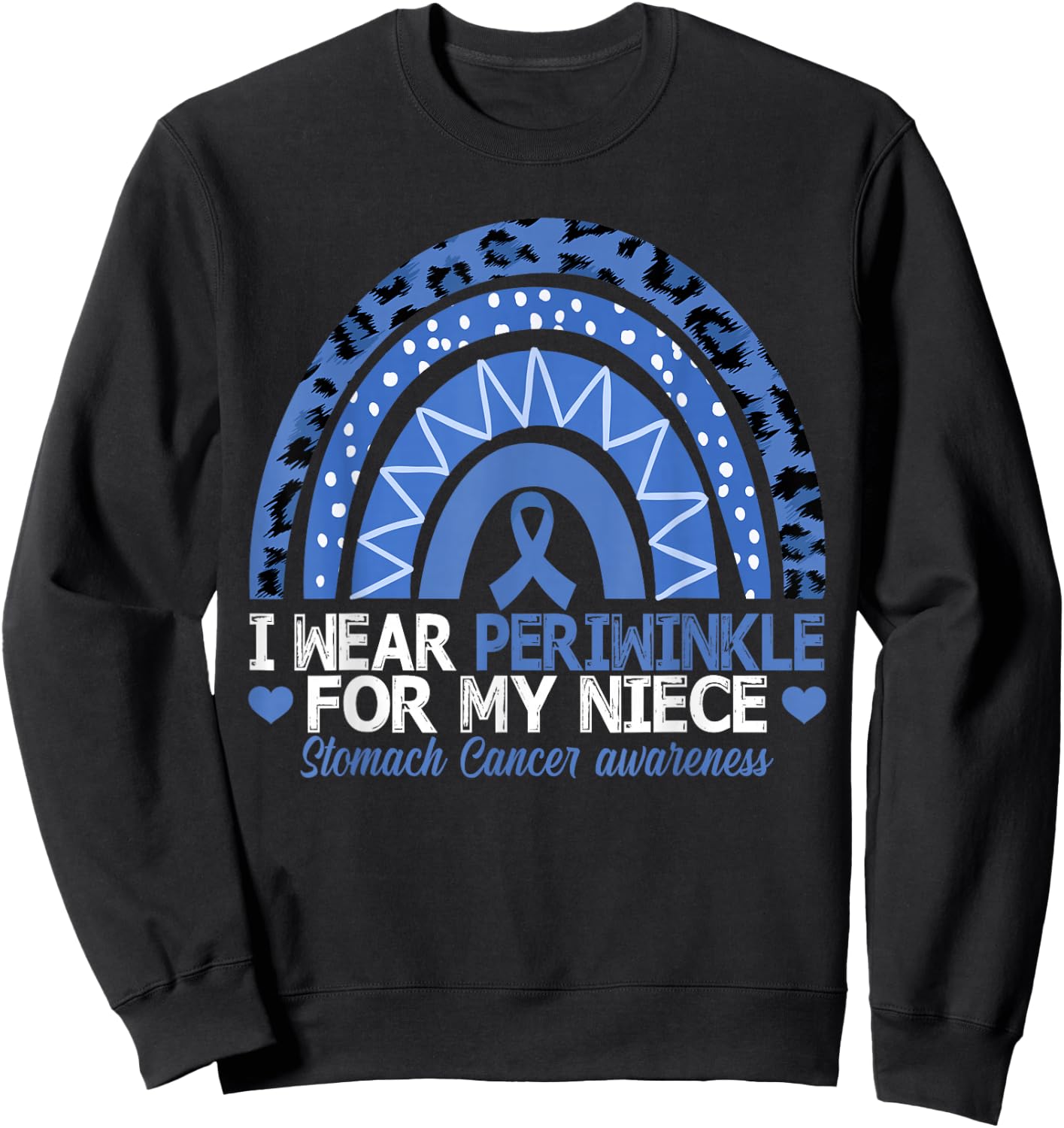 I Wear Periwinkle For My Niece Stomach Cancer Awareness Sweatshirt - Sweatshirt | Black
