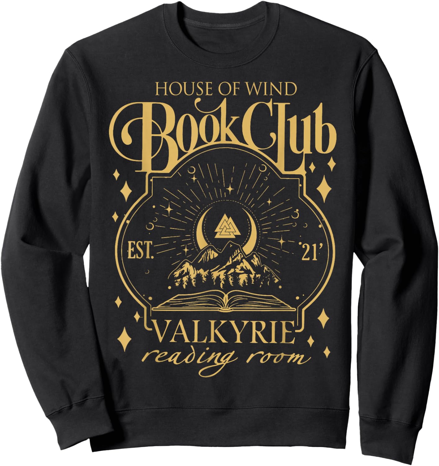 House Of Wind Book Club, Valkyrie Reading Room Sweatshirt - Sweatshirt | Black