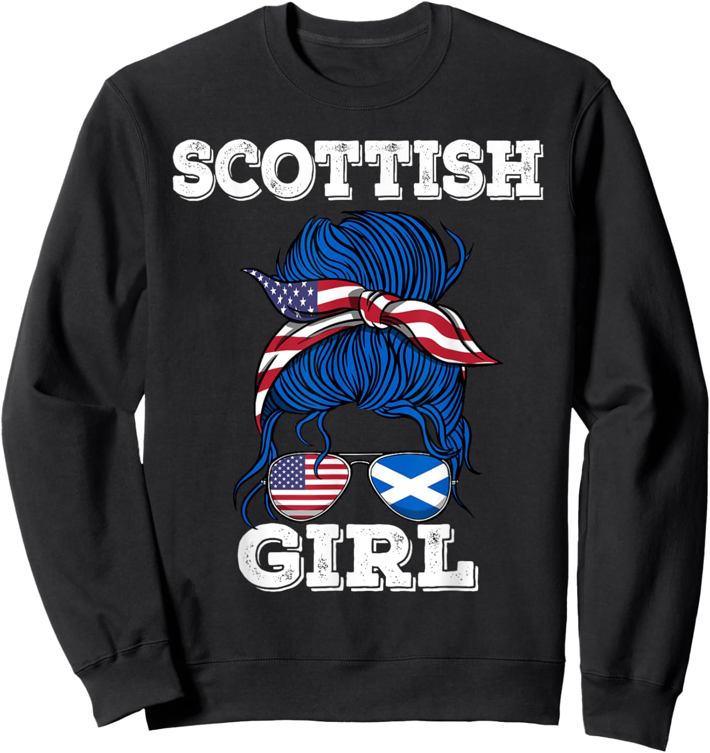 Scottish Girl Scotland Roots Sweatshirt - Sweatshirt | Black