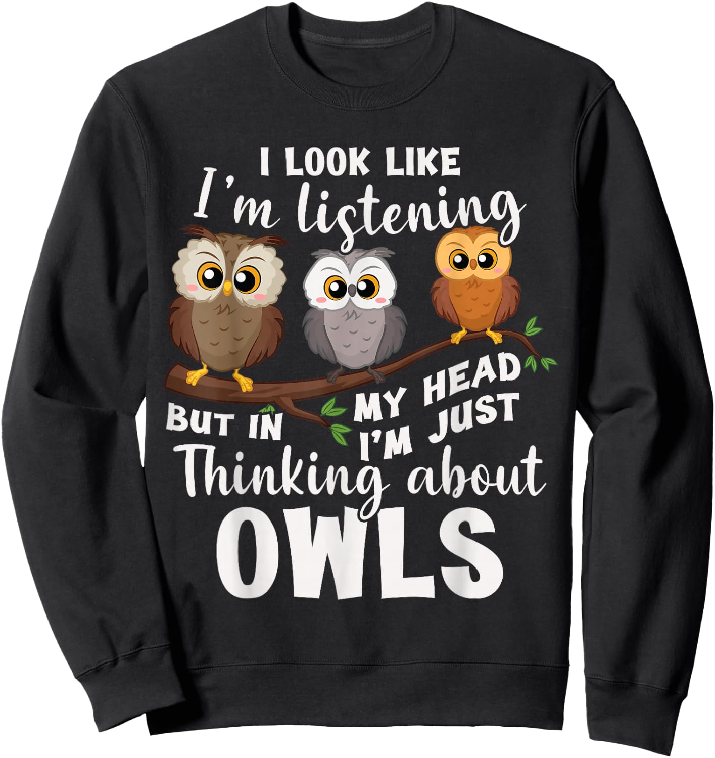 Cute Owl Costume For Kids | Owl Sweatshirt - Sweatshirt | Black