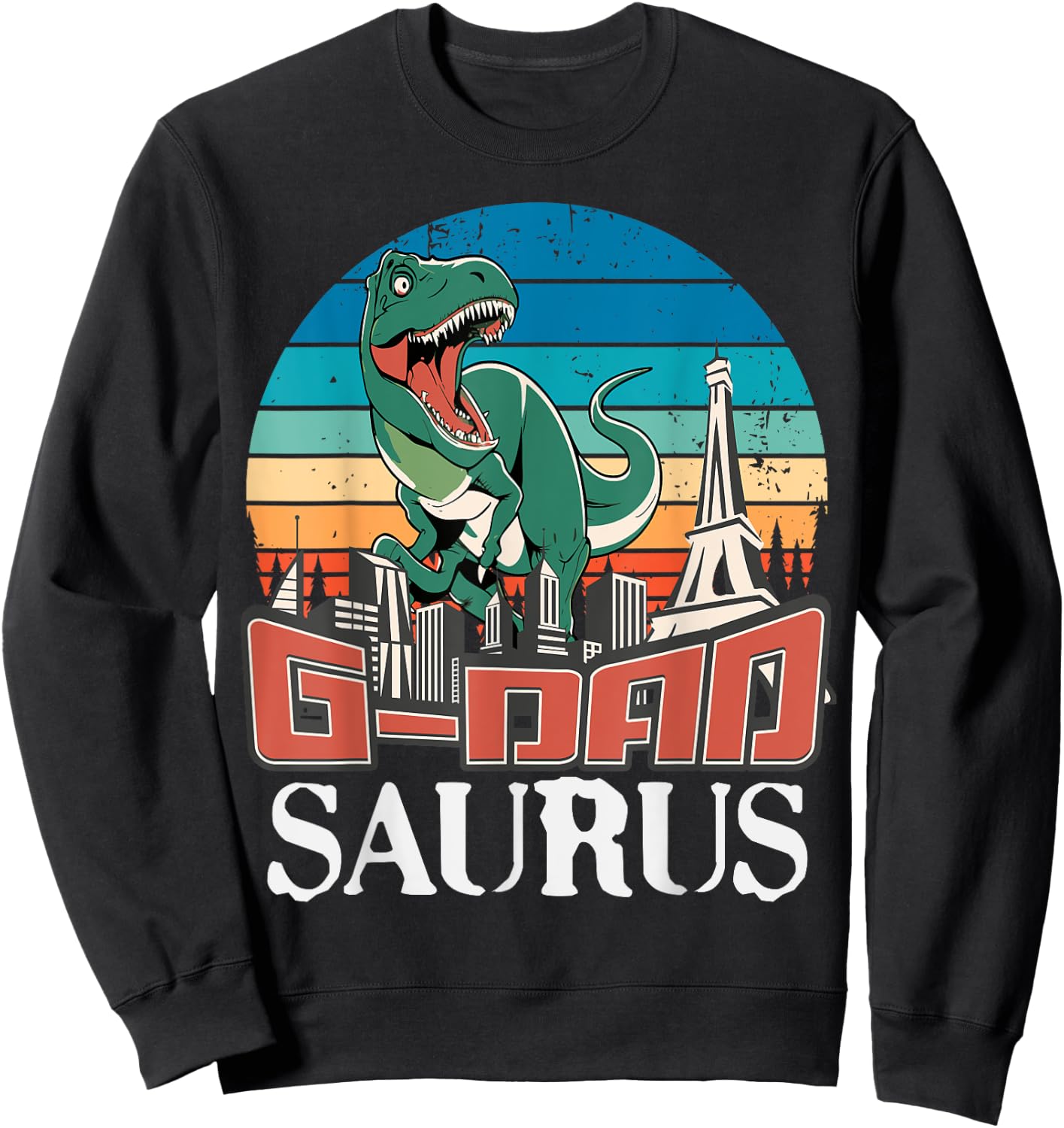 G-Dadsaurus T Rex Dinosaur G-Dad Saurus Family Sweatshirt - Sweatshirt | Black