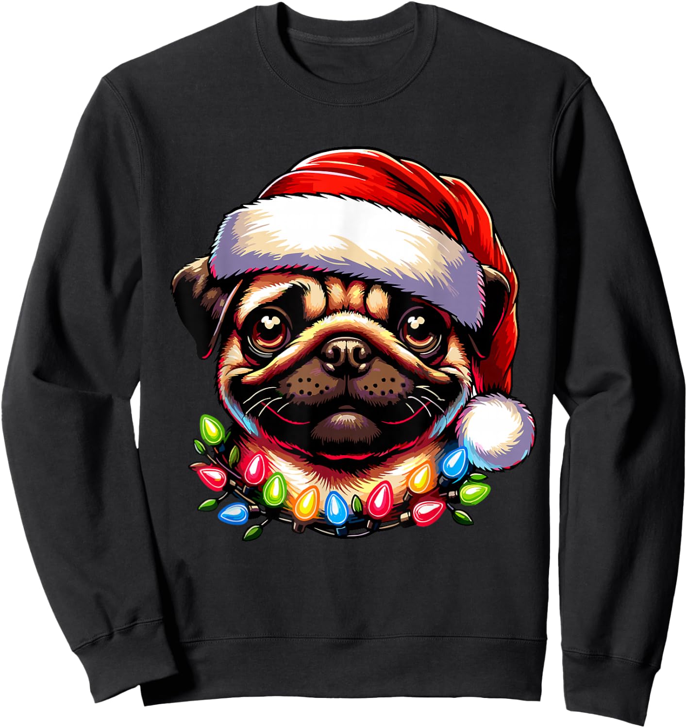 Dog Owner Xmas Men Women Favorite Pug Christmas Sweatshirt - Sweatshirt | Black