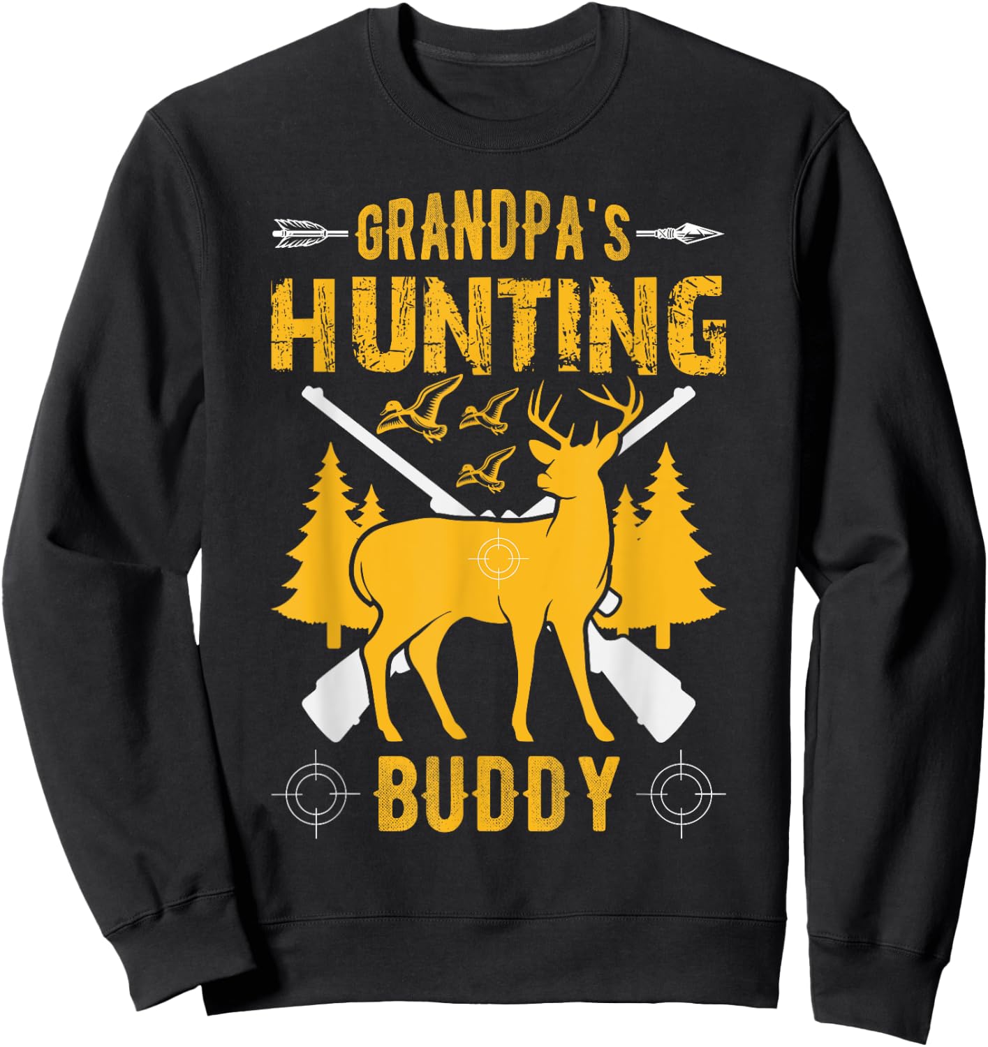 Grandpa's Hunting Buddy Grandson Hunting Buddies Sweatshirt - Sweatshirt | Black
