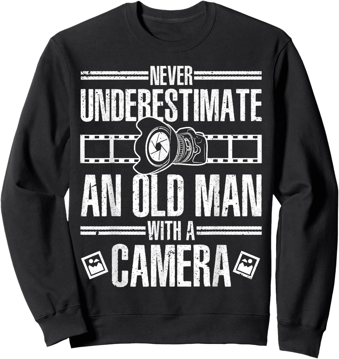 Cool Photography Grandpa Photographer Camera Lover Sweatshirt - Sweatshirt | Black