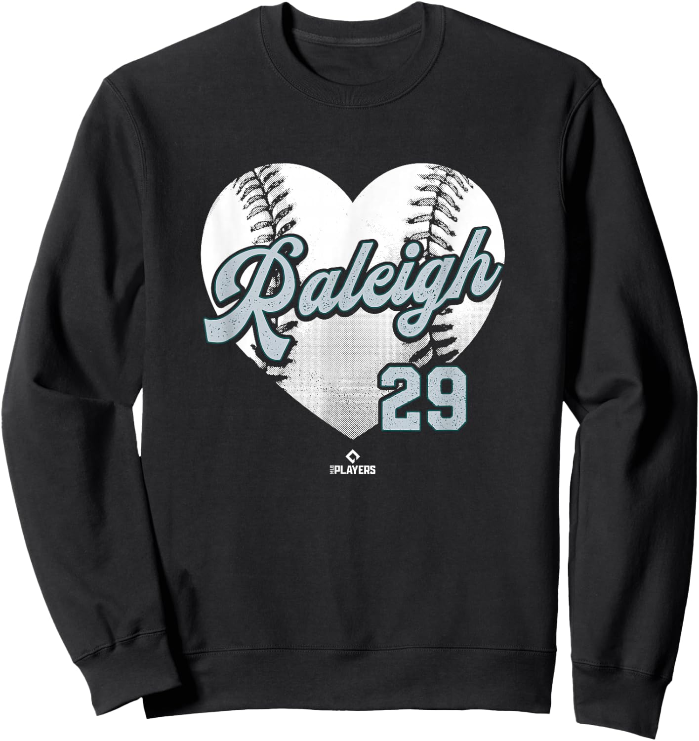 Baseball Heart Cal Raleigh Seattle MLBPA Sweatshirt - Sweatshirt | Black
