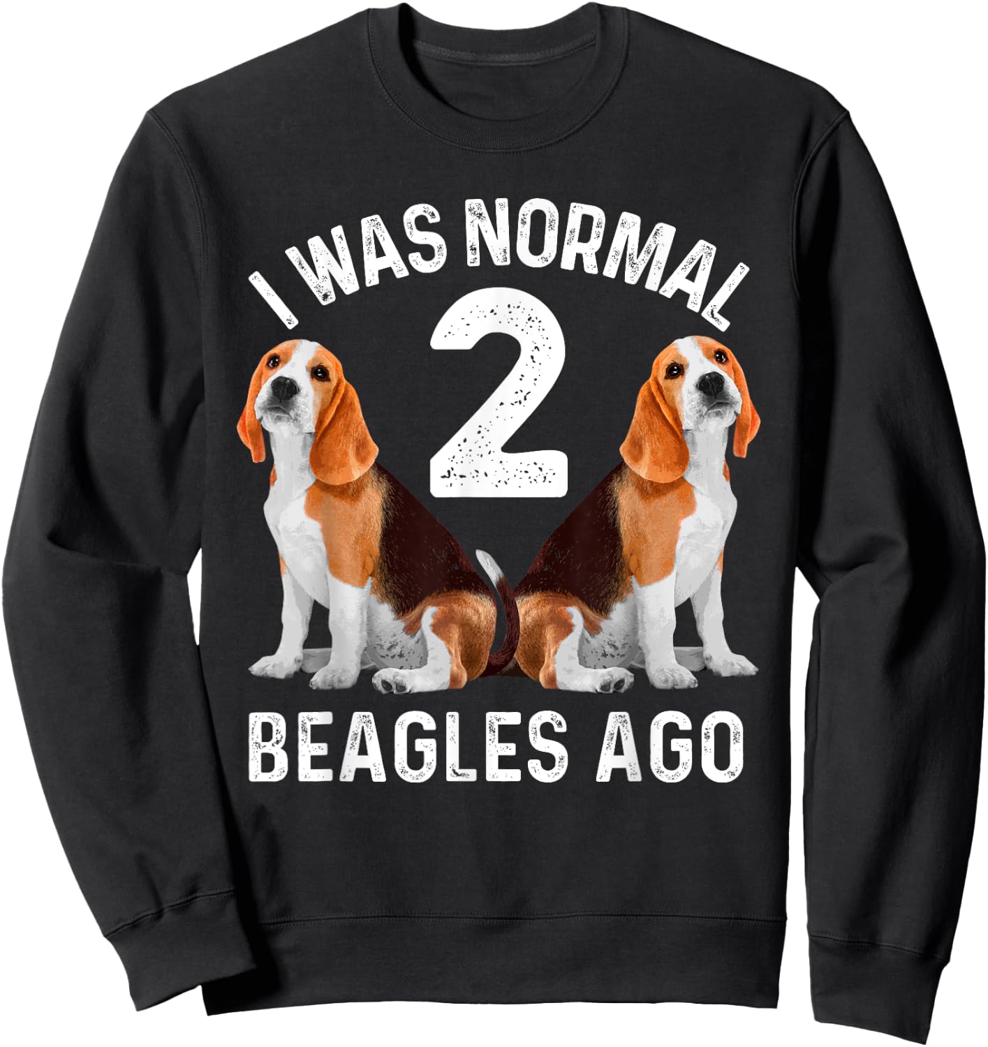 Funny Beagle Dog Art Women Boys Girls Beagle Lovers Sweatshirt - Sweatshirt | Black