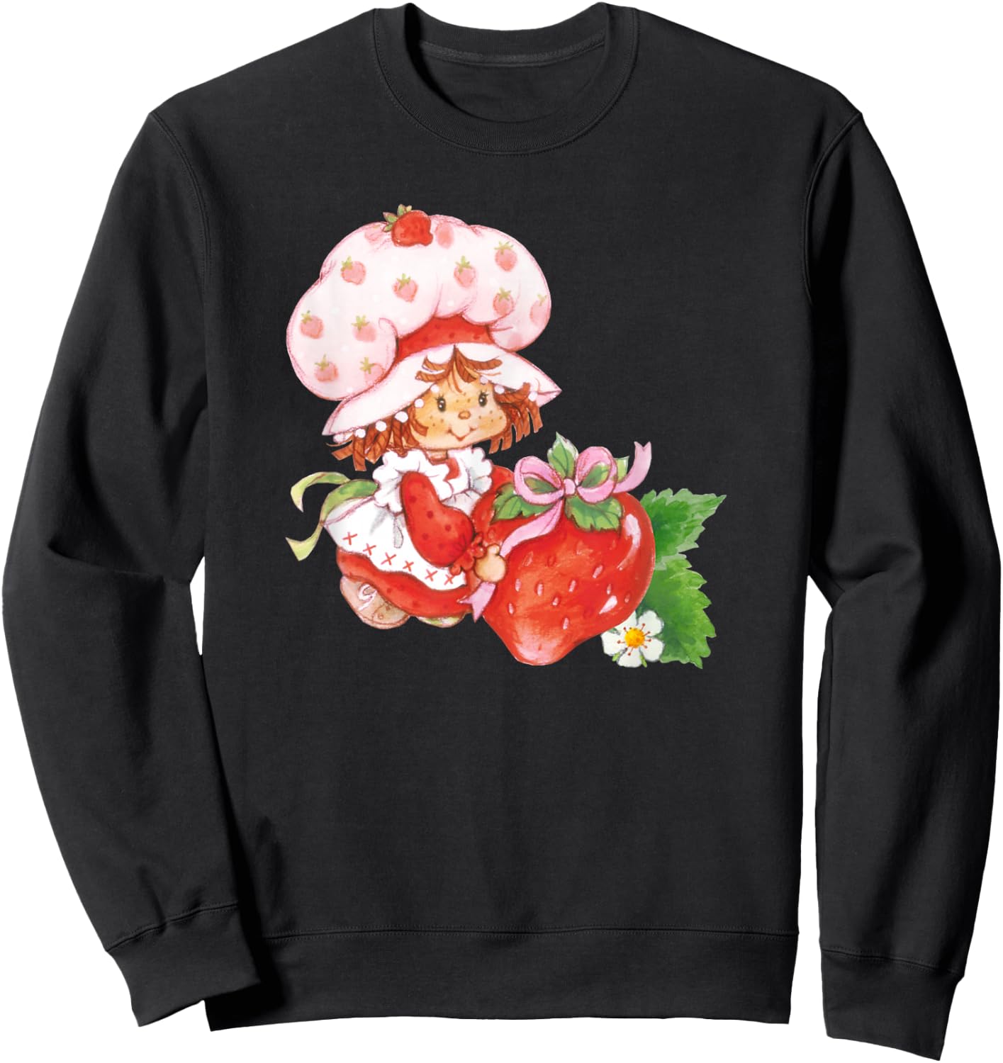 Strawberry Shortcake Sweet Surprise Strawberry Bow Vintage Sweatshirt - Sweatshirt | Black